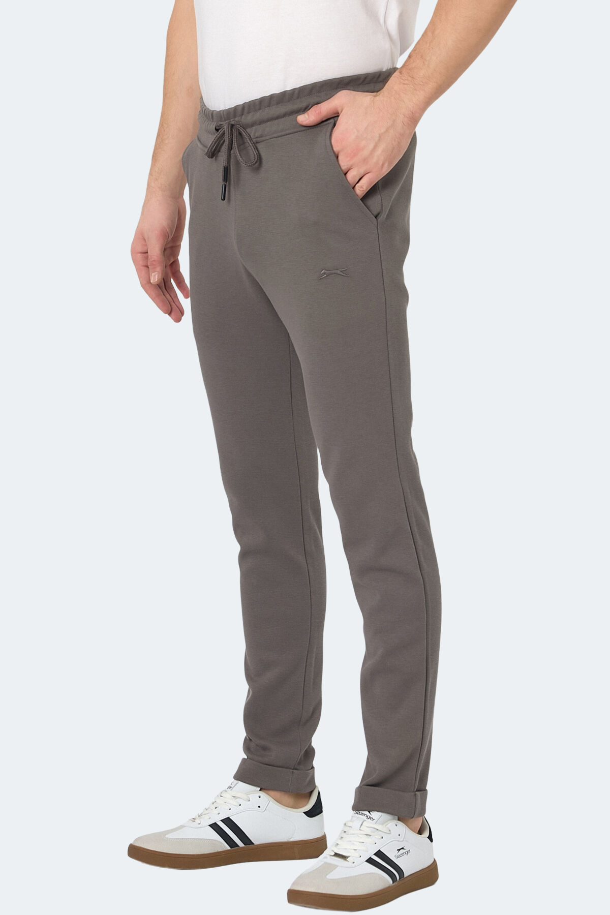 Slazenger BLAZEWAY Erkek Cepli slim fit Koyu Gri Eşofman Altı