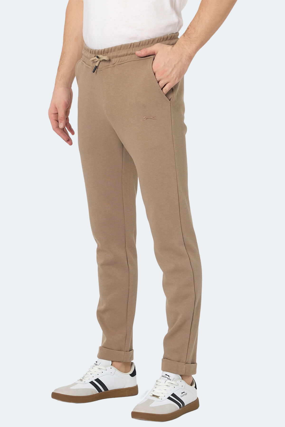 Slazenger BLAZEWAY Erkek Cepli slim fit Taş Gri Eşofman Altı