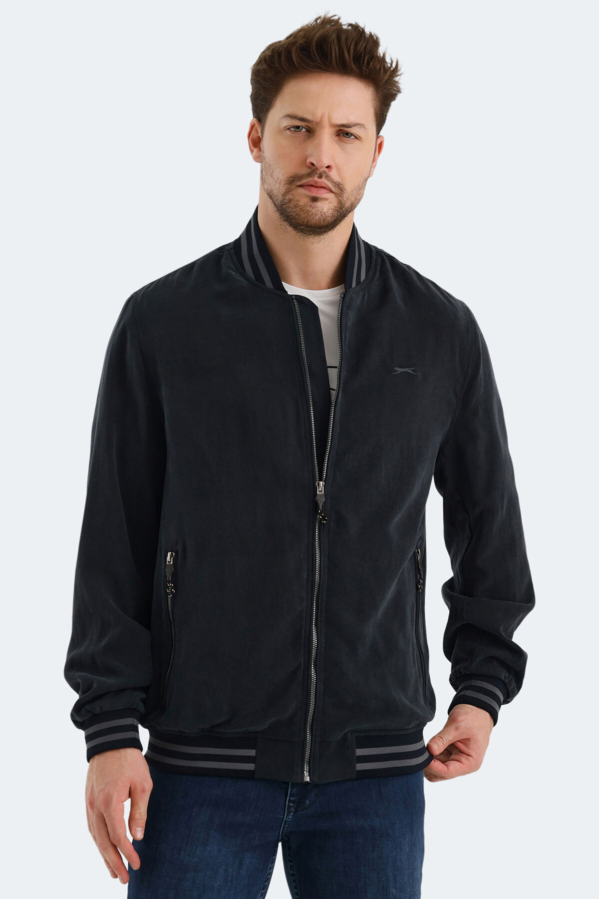 Slazenger BOMBERS Erkek  Koyu Gri Mont & Kaban