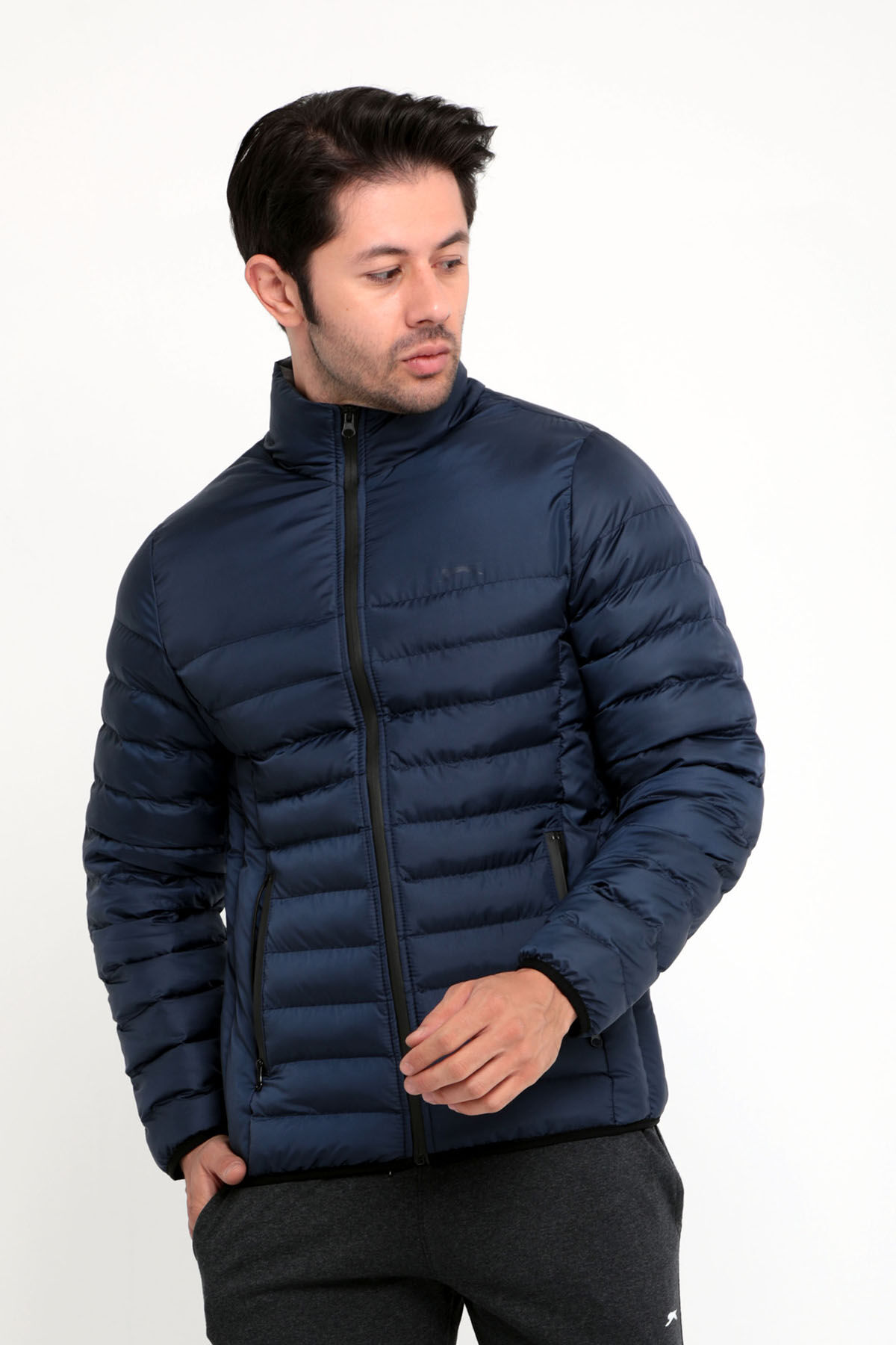 Slazenger BOSS I Erkek Şişme Lacivert Mont & Kaban