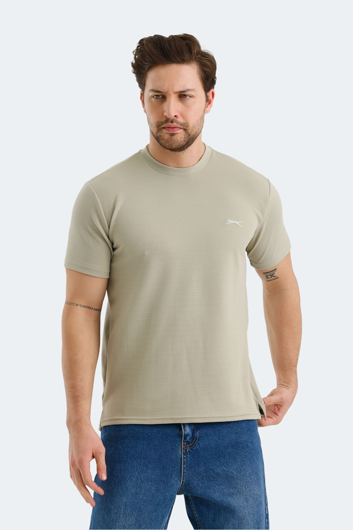 Slazenger BREEZE Erkek  Haki Tişört