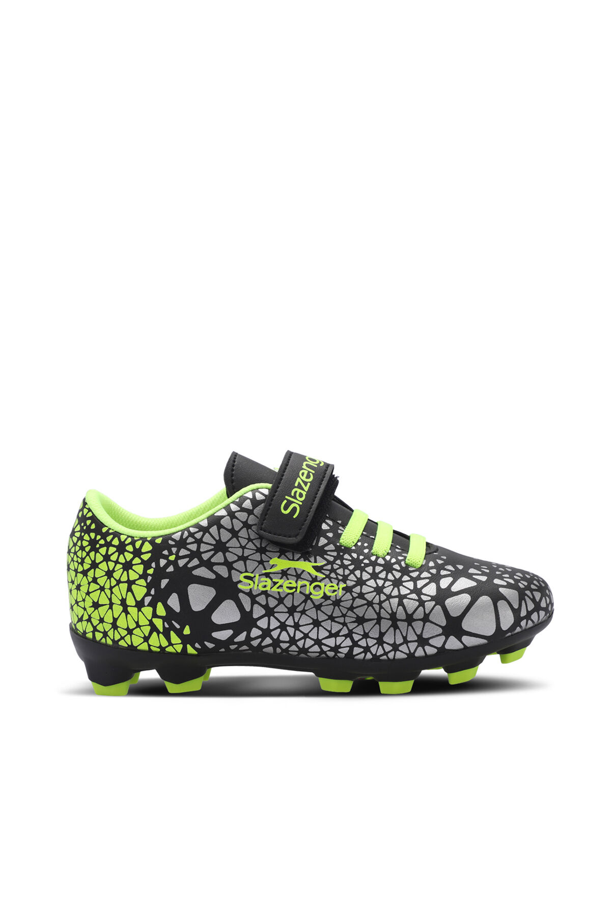 Slazenger CRYSTAL KR Unisex Çocuk Krampon Siyah / Yeşil Futbol Ayakkabısı