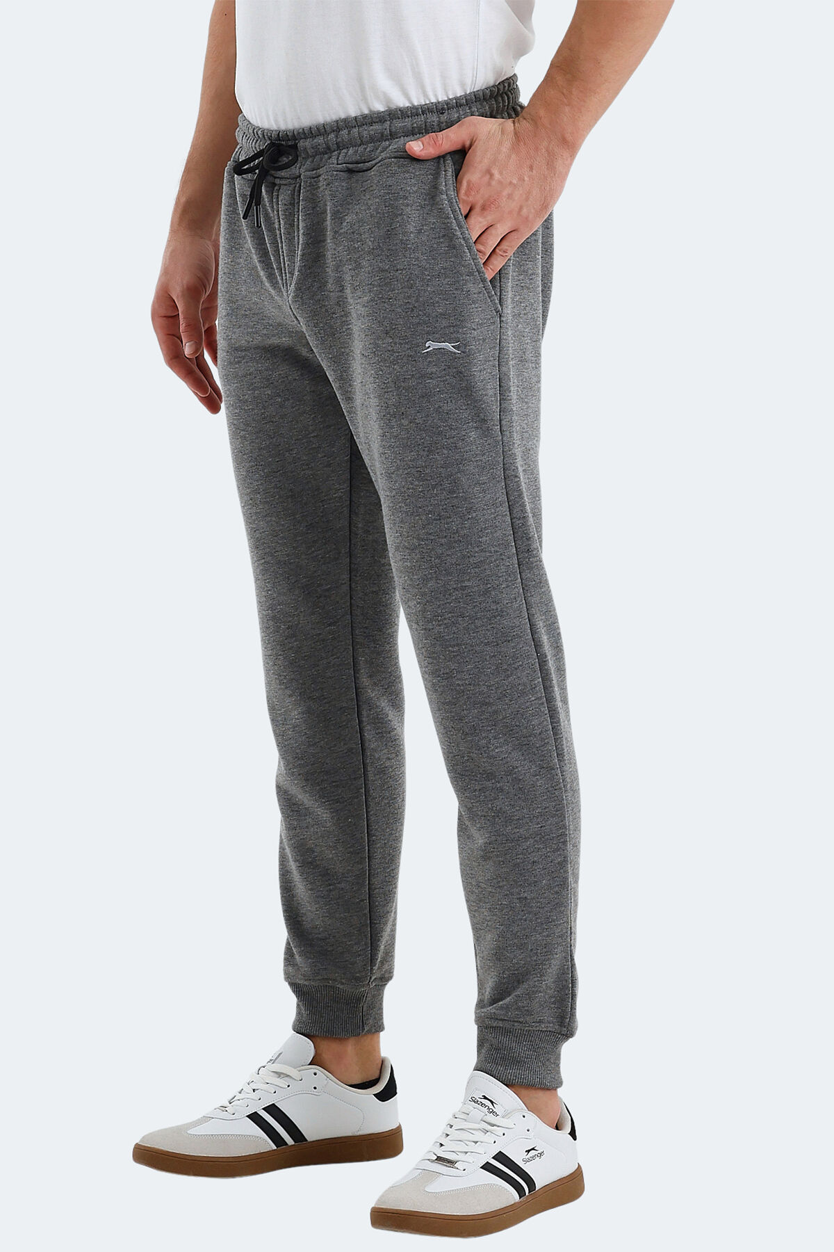 Slazenger CUPA I Erkek Cepli Koyu Gri Eşofman Altı