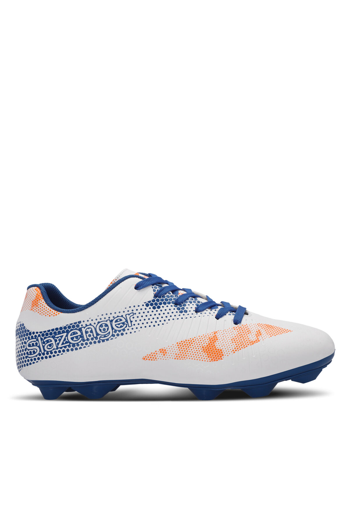 Slazenger CYPRUS KR Erkek Krampon Beyaz / Saks Mavi Futbol Ayakkabısı