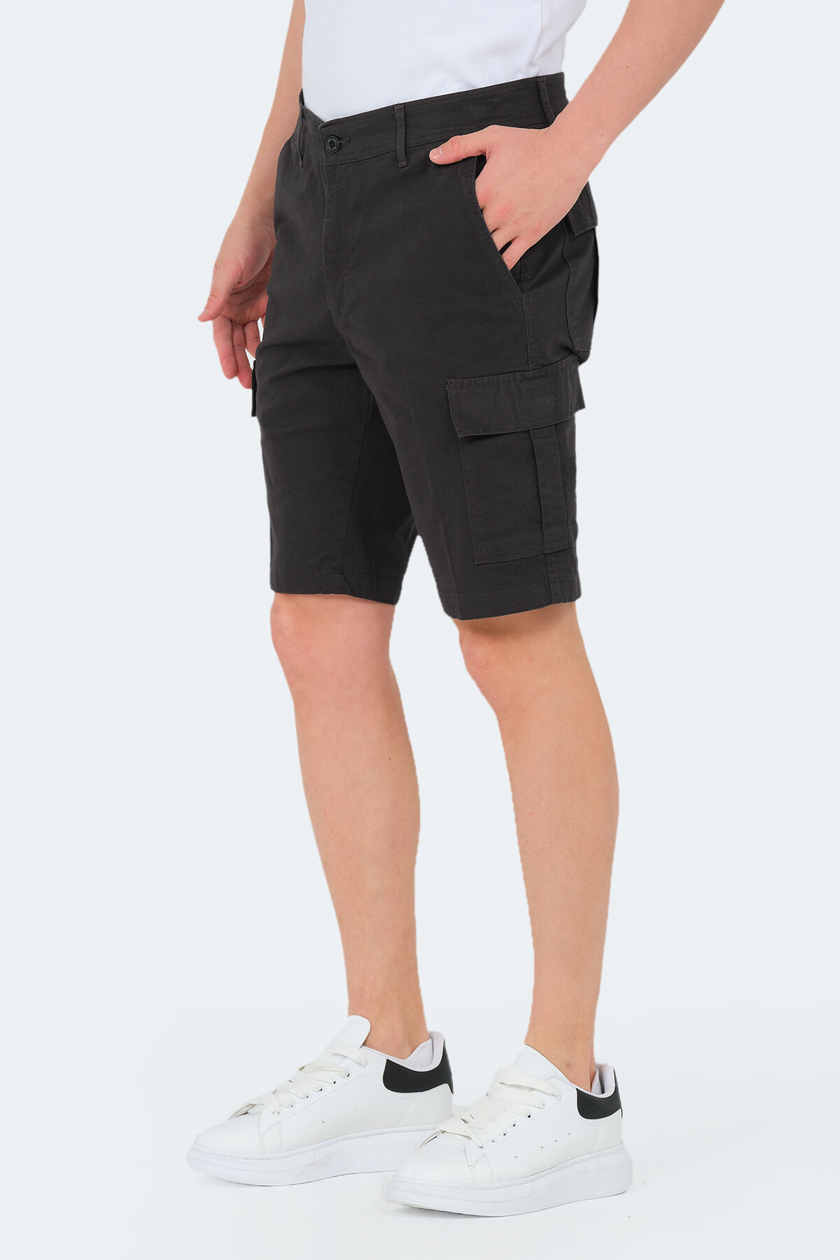Slazenger EARNINGS IN Erkek Cepli Kargo Koyu Gri Şort