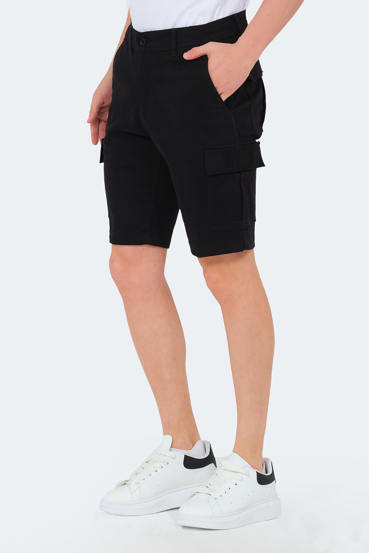 Slazenger EARNINGS IN Erkek Cepli Kargo Siyah Şort
