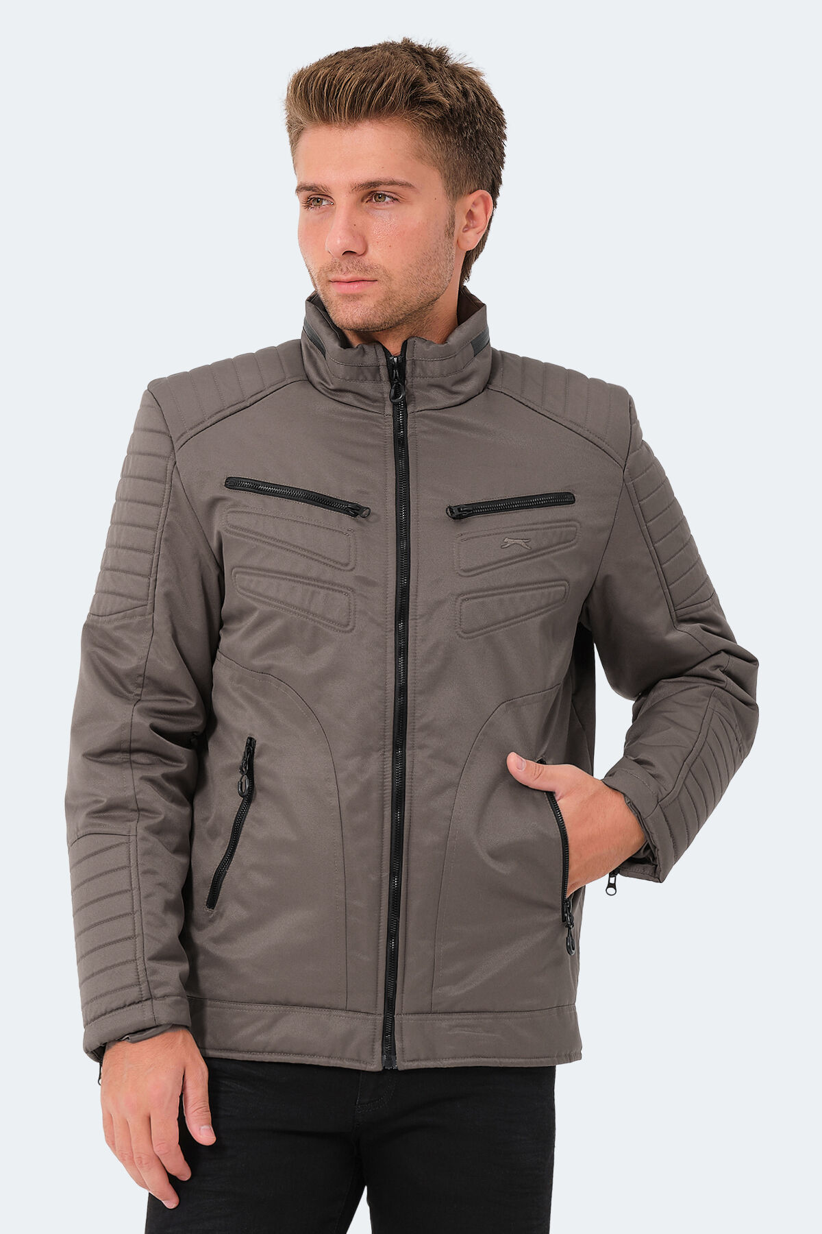 Slazenger GALIT Erkek  Koyu Gri Mont & Kaban