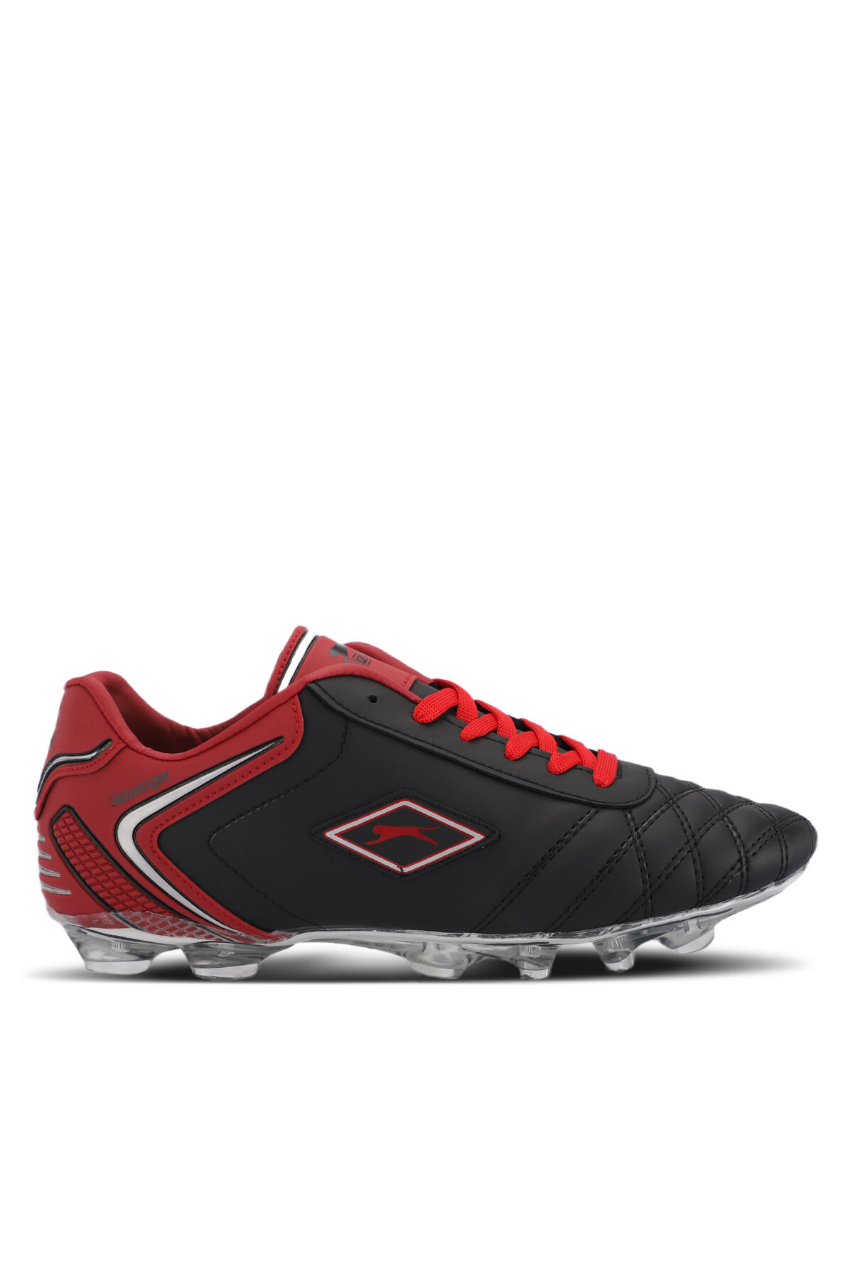 Slazenger HUGO KR Erkek Krampon Siyah / Kırmızı Futbol Ayakkabısı
