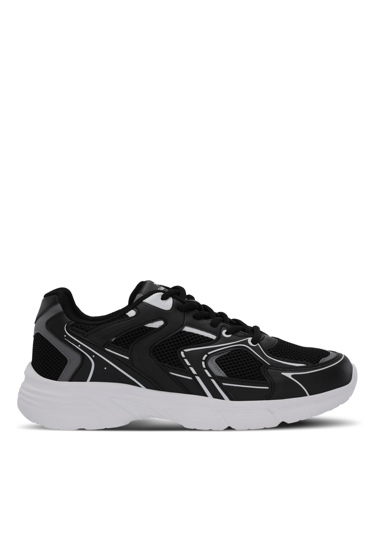 Slazenger IMPROV I Erkek  Siyah / Beyaz Koşu & Yürüyüş Spor Ayakkabısı