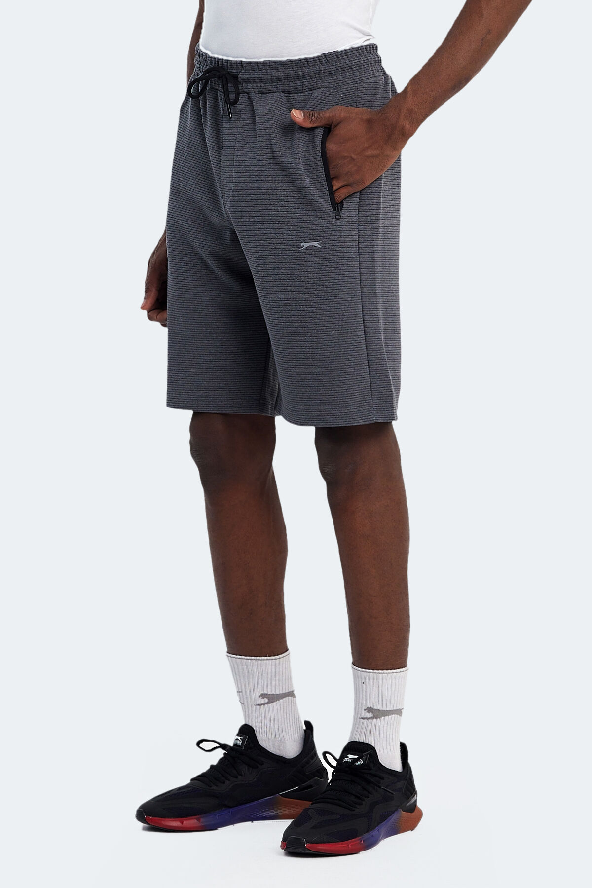 Slazenger KAARLO Erkek Cepli Koyu Gri Şort