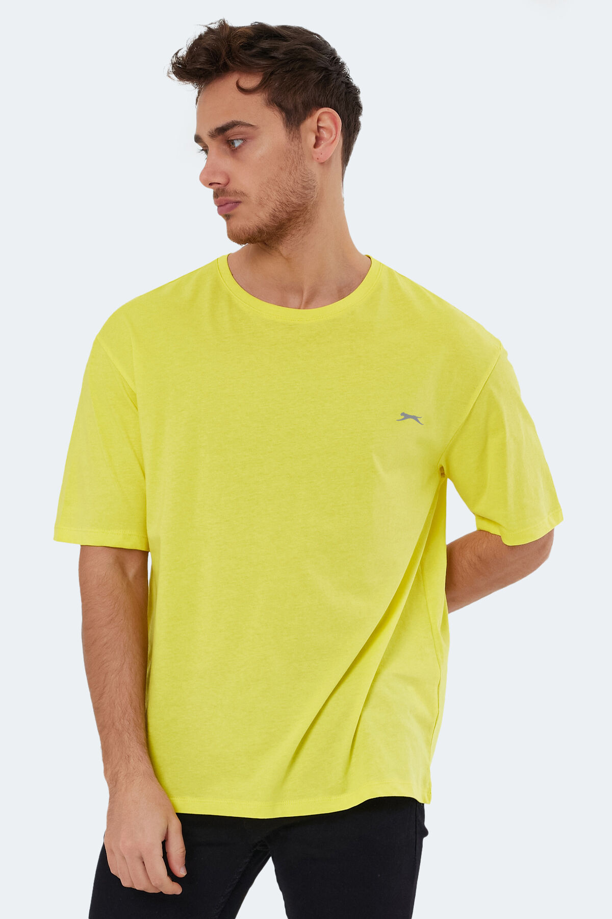 Slazenger KAISER IN Oversize Erkek Oversıze Sarı Tişört