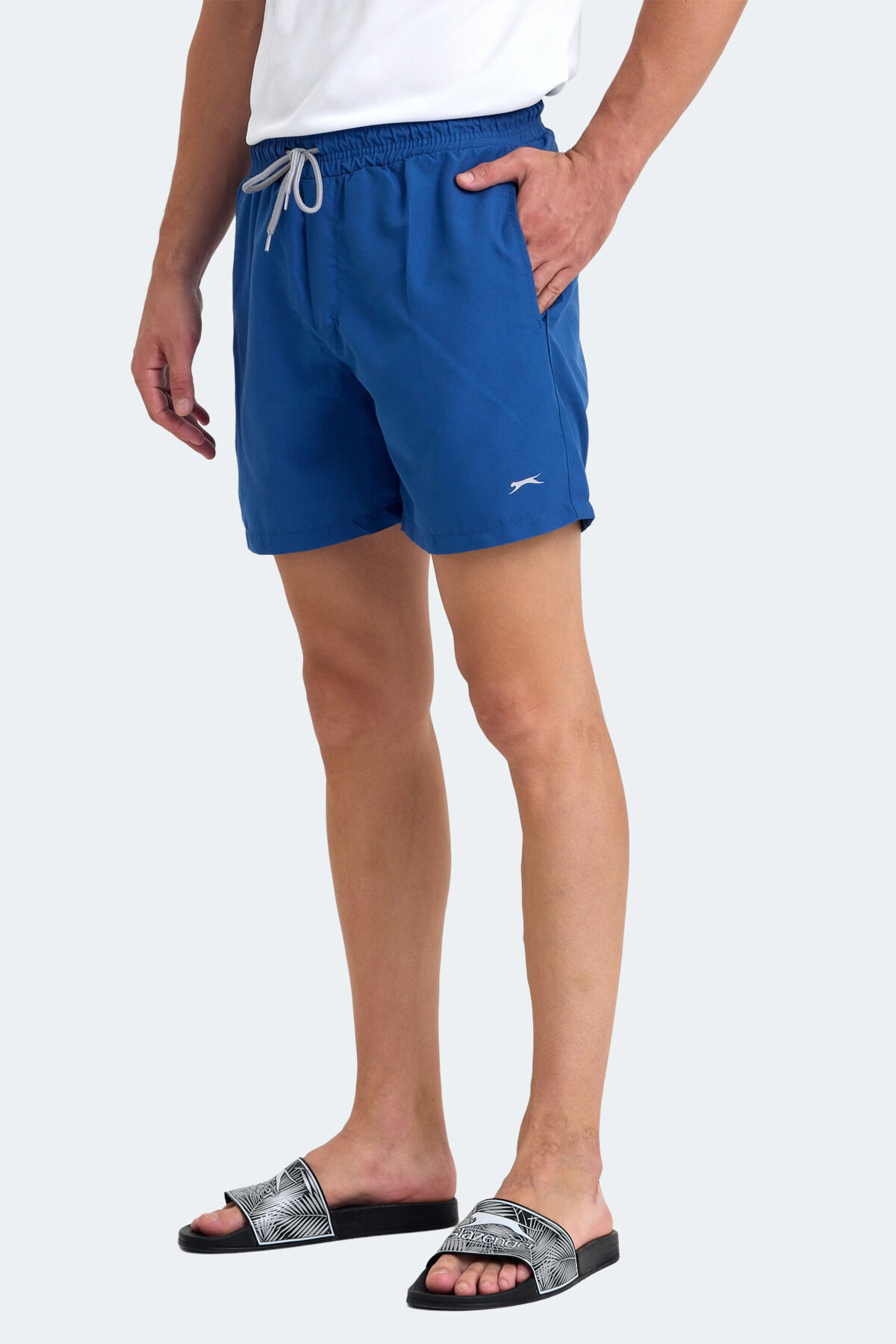 Slazenger KALIDAS IN Erkek Cepli Deniz Şortu Saks Mavi Mayo