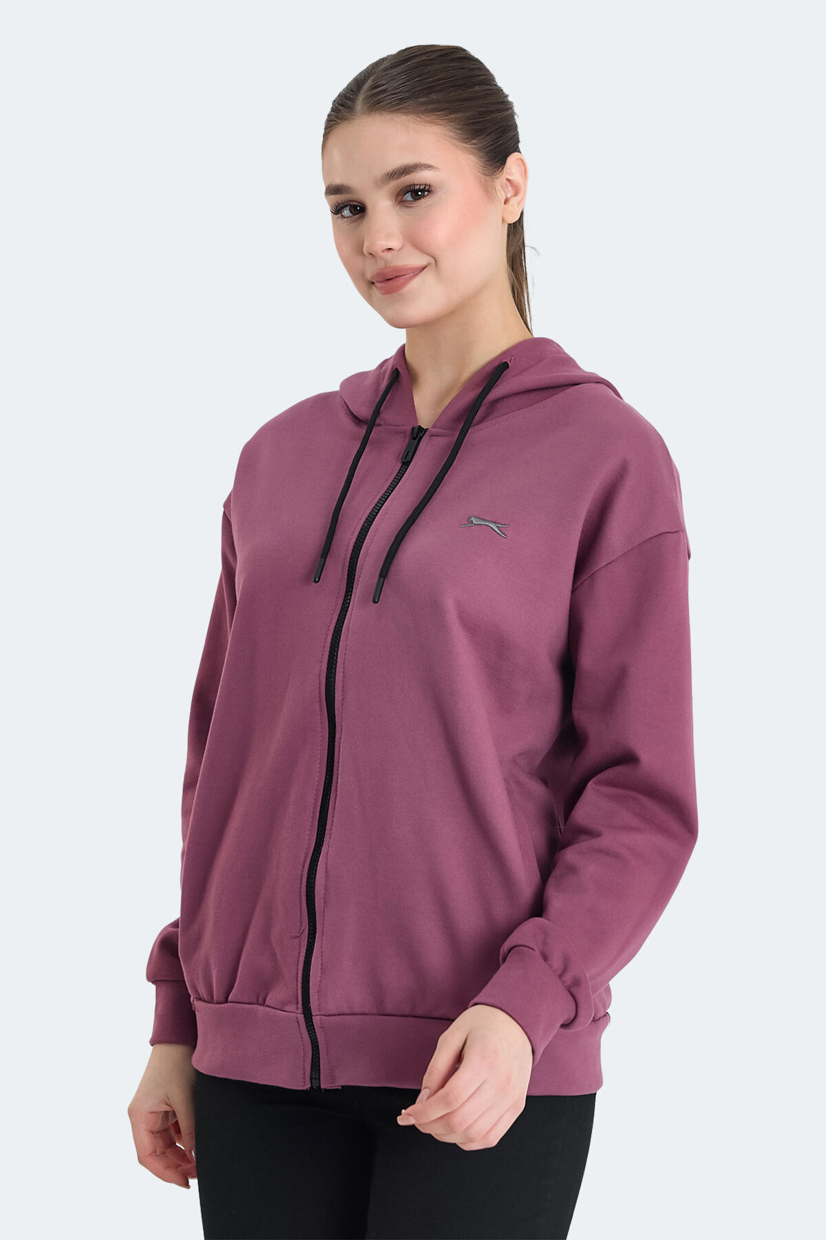 Slazenger KATHLEENA IN Kadın Oversıze Gül Sweatshırt