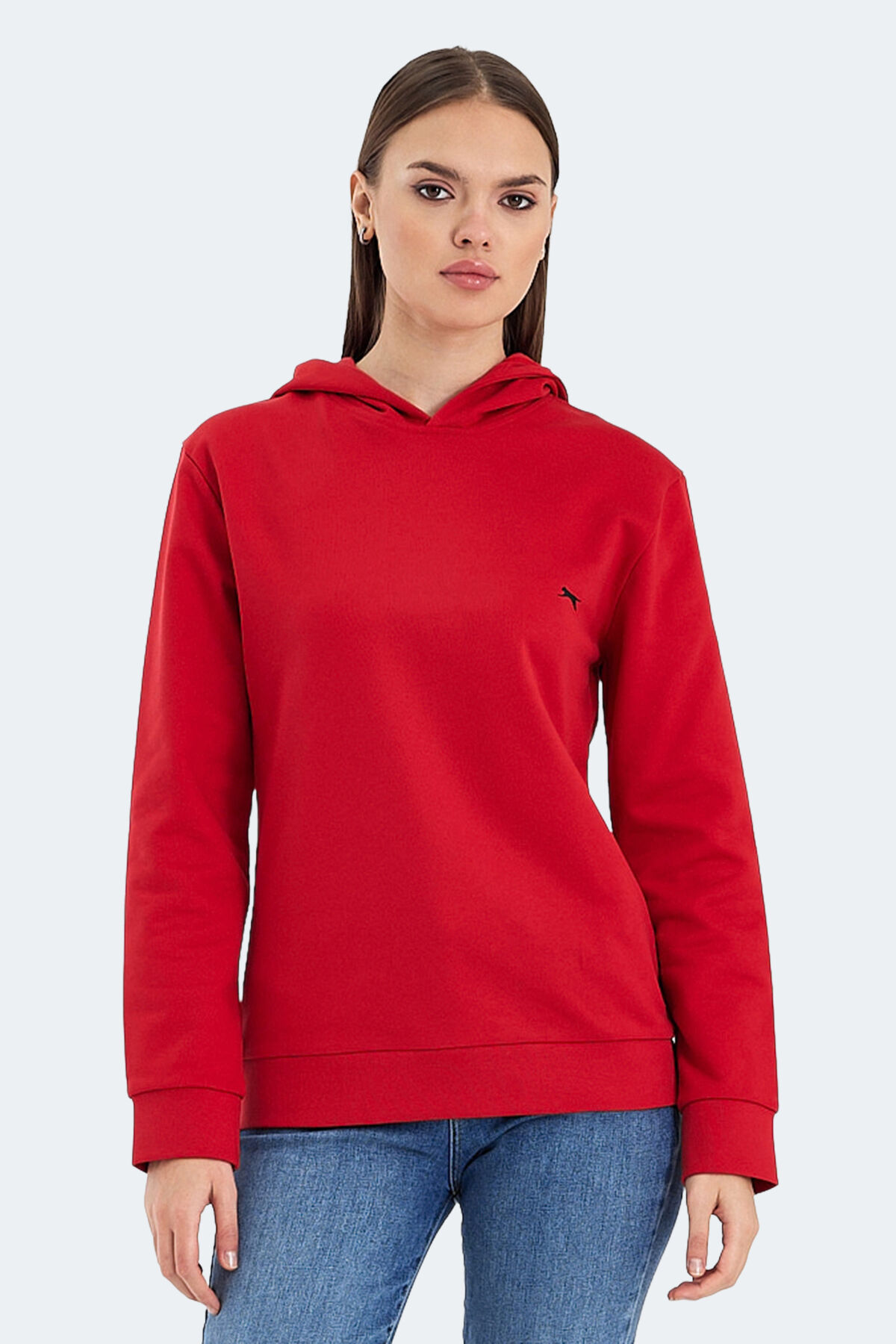 Slazenger KATHY IN Kadın Kapüşonlu Kırmızı Sweatshırt