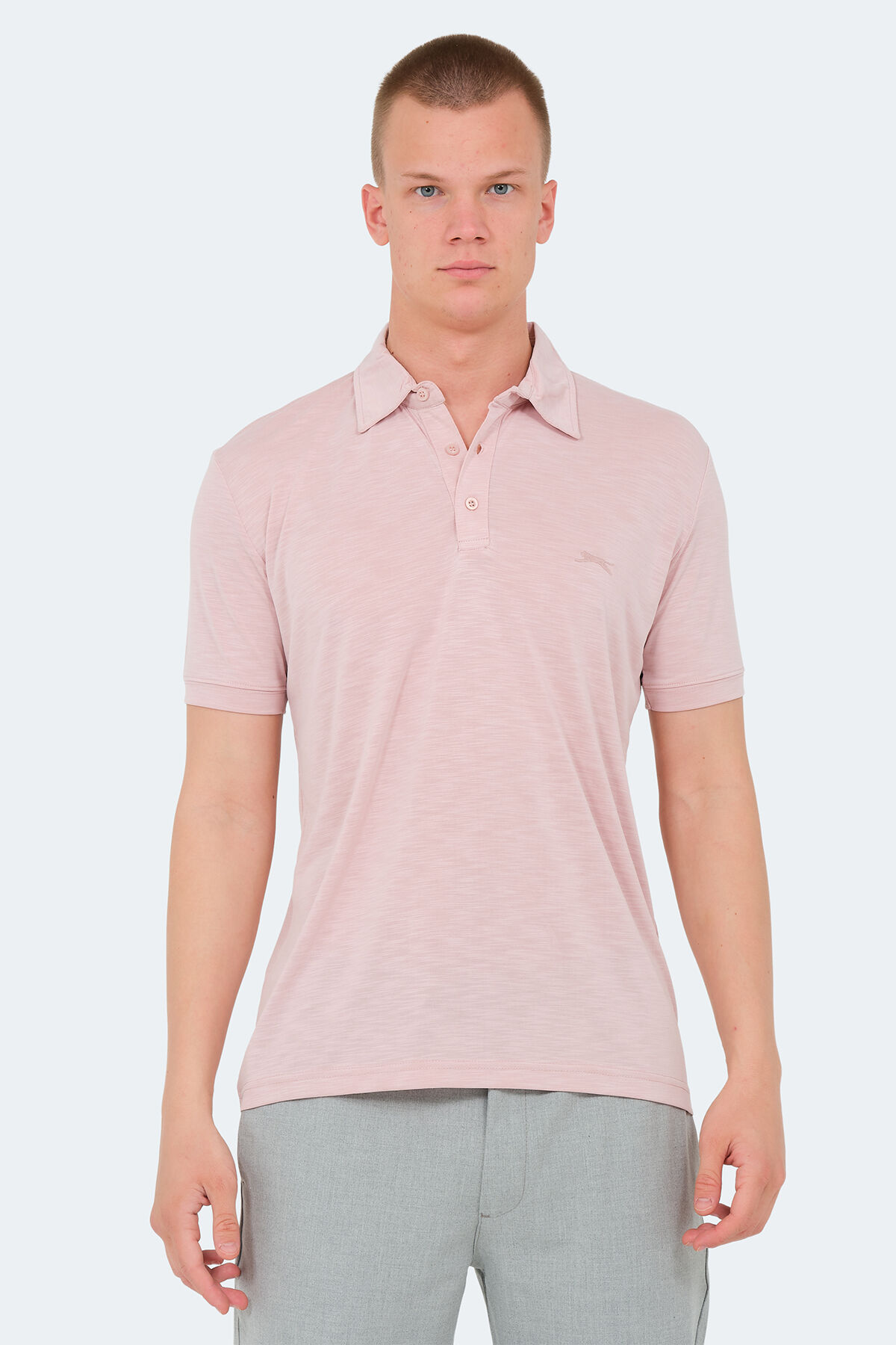 Slazenger KATSURO IN Erkek Polo Yaka Gül Tişört