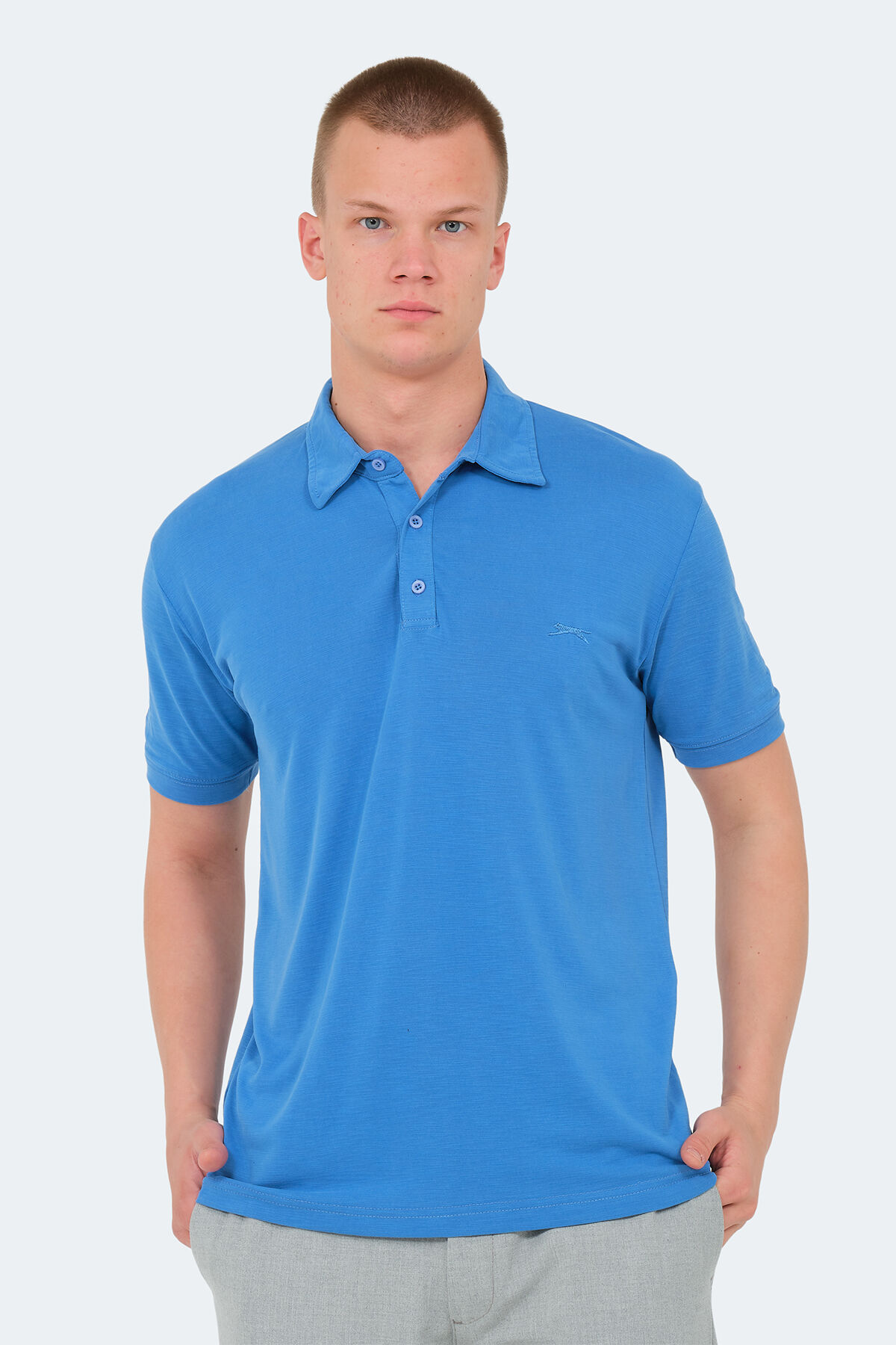 Slazenger KATSURO Erkek Polo Yaka Koyu Mavi Tişört