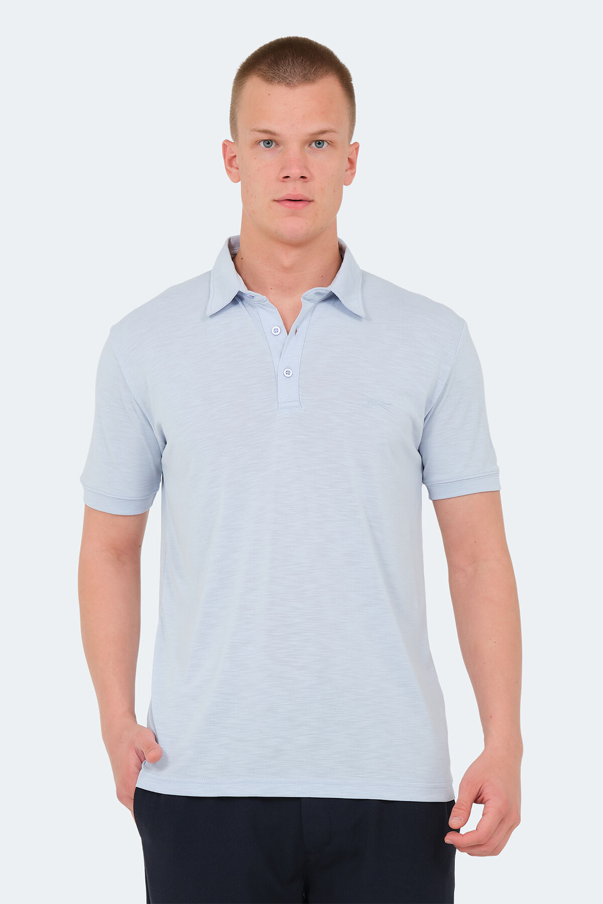 Slazenger KATSURO IN Erkek Polo Yaka Mavi Tişört