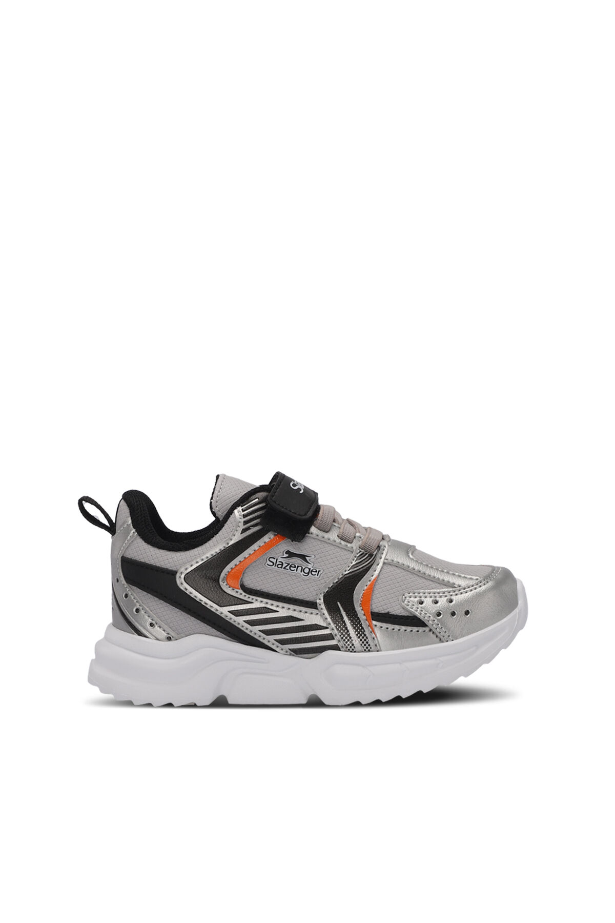 Slazenger KENDALL Unisex Çocuk Cırt Cırtlı Gri / Siyah Günlük Spor Ayakkabısı