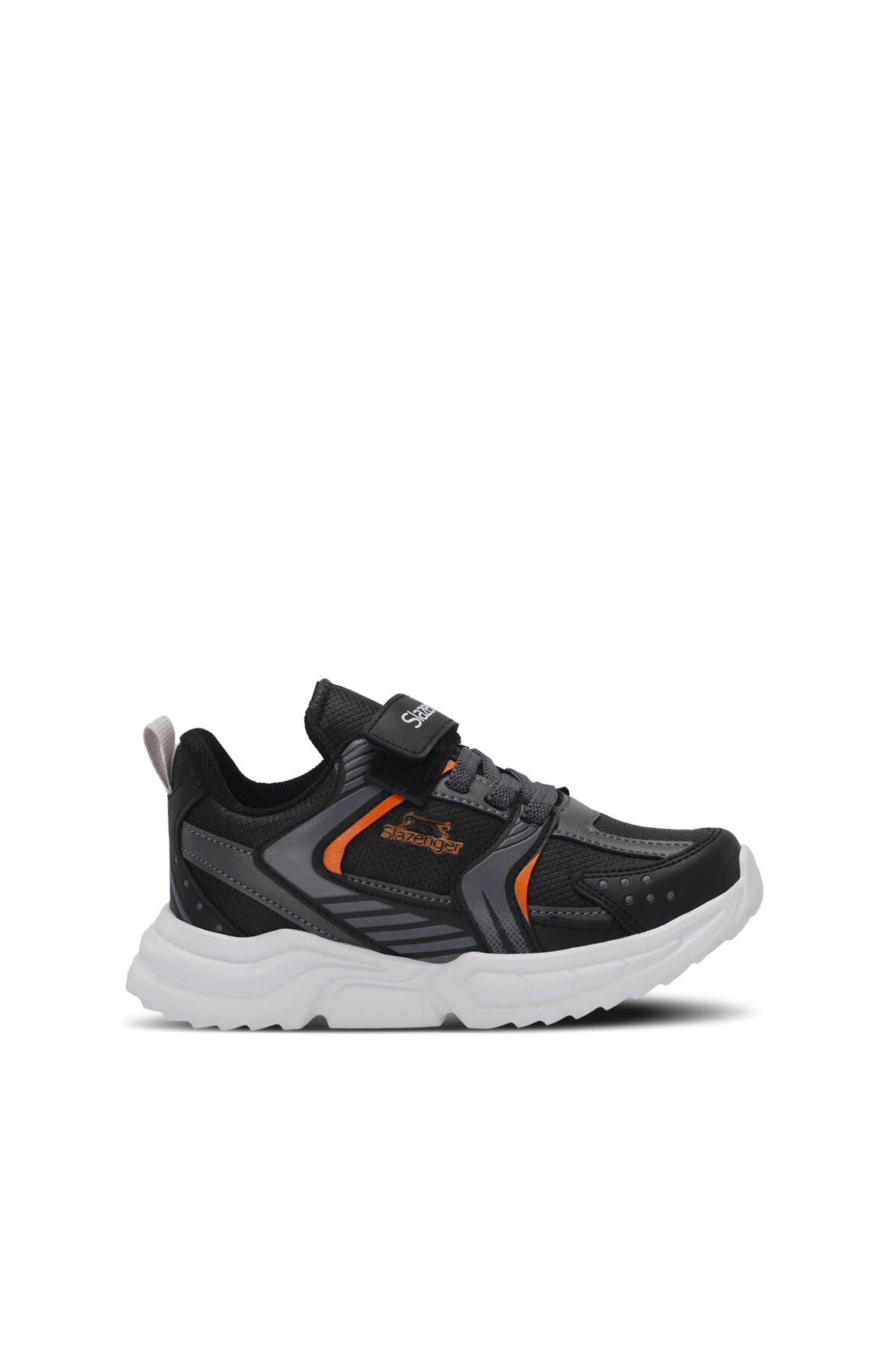 Slazenger KENDALL Unisex Çocuk Cırt Cırtlı Siyah / Koyu Gri Günlük Spor Ayakkabısı
