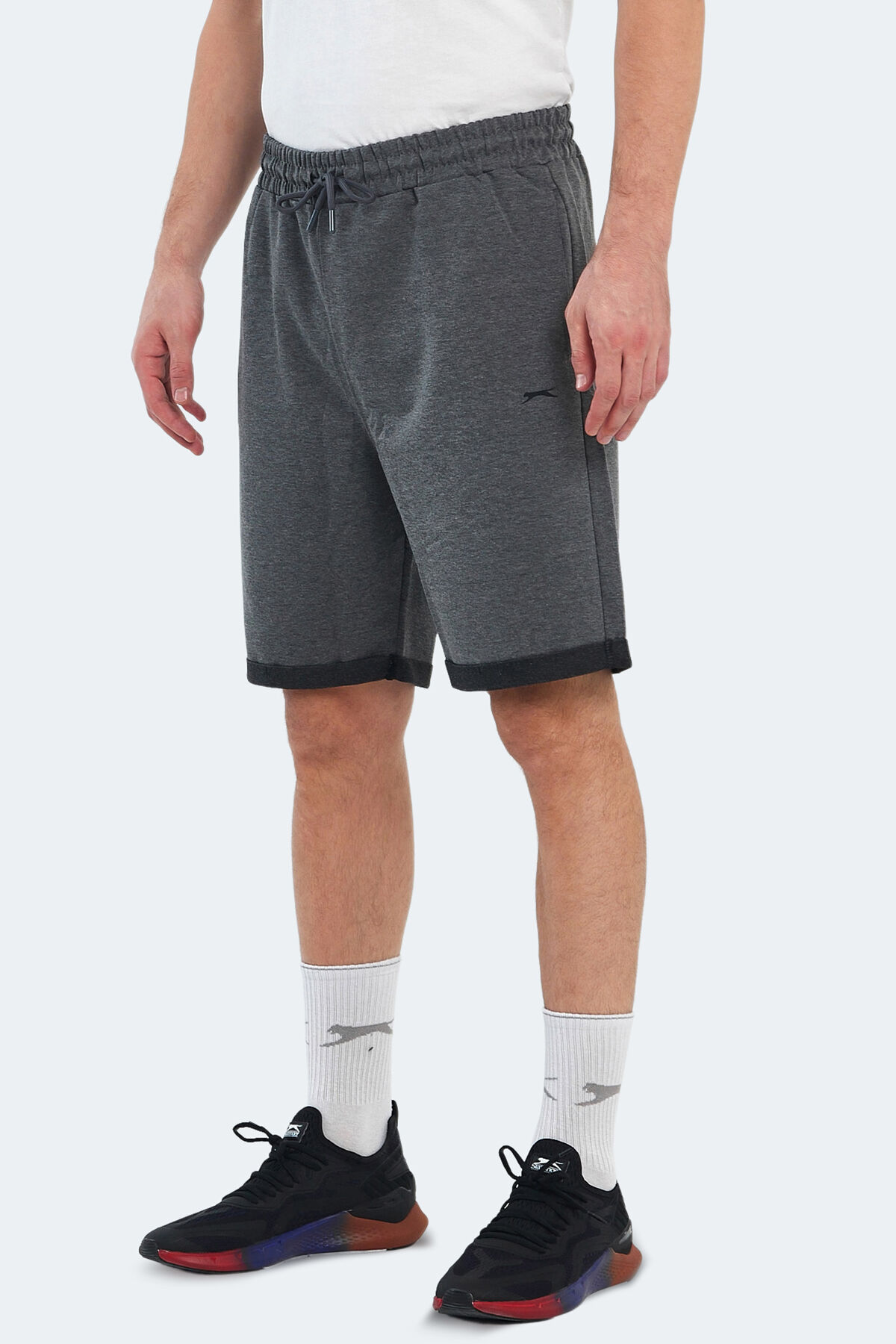 Slazenger KENINS IN Erkek Cepli Koyu Gri Şort