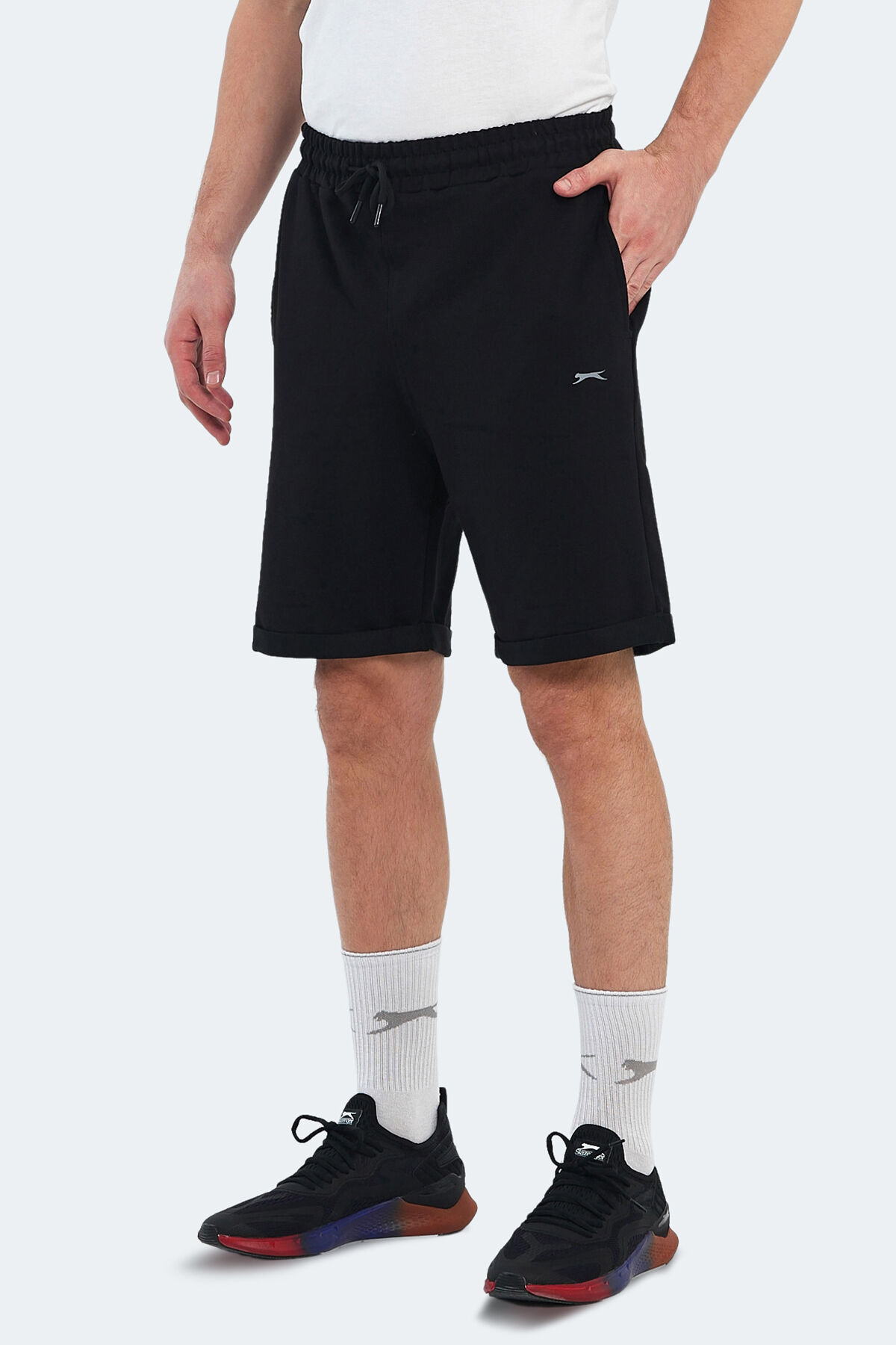 Slazenger KENINS IN Erkek Cepli Siyah Şort