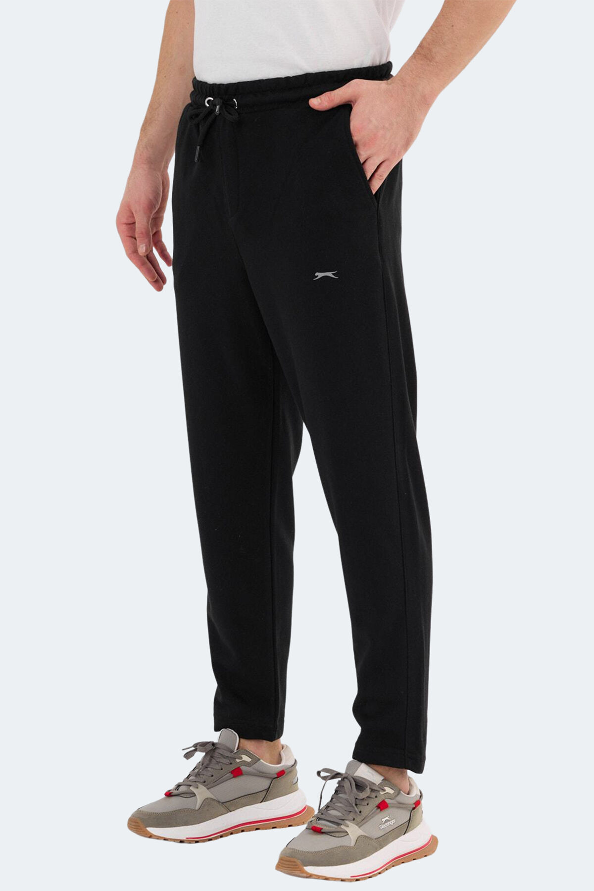 Slazenger KENNARD IN Erkek Fermuar Cepli Siyah Eşofman Altı