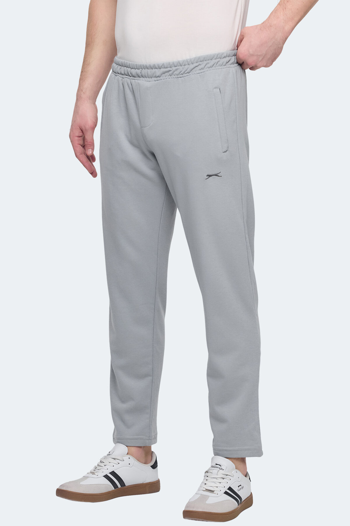 Slazenger KIRABO IN Erkek Fermuar Cepli Gri Eşofman Altı