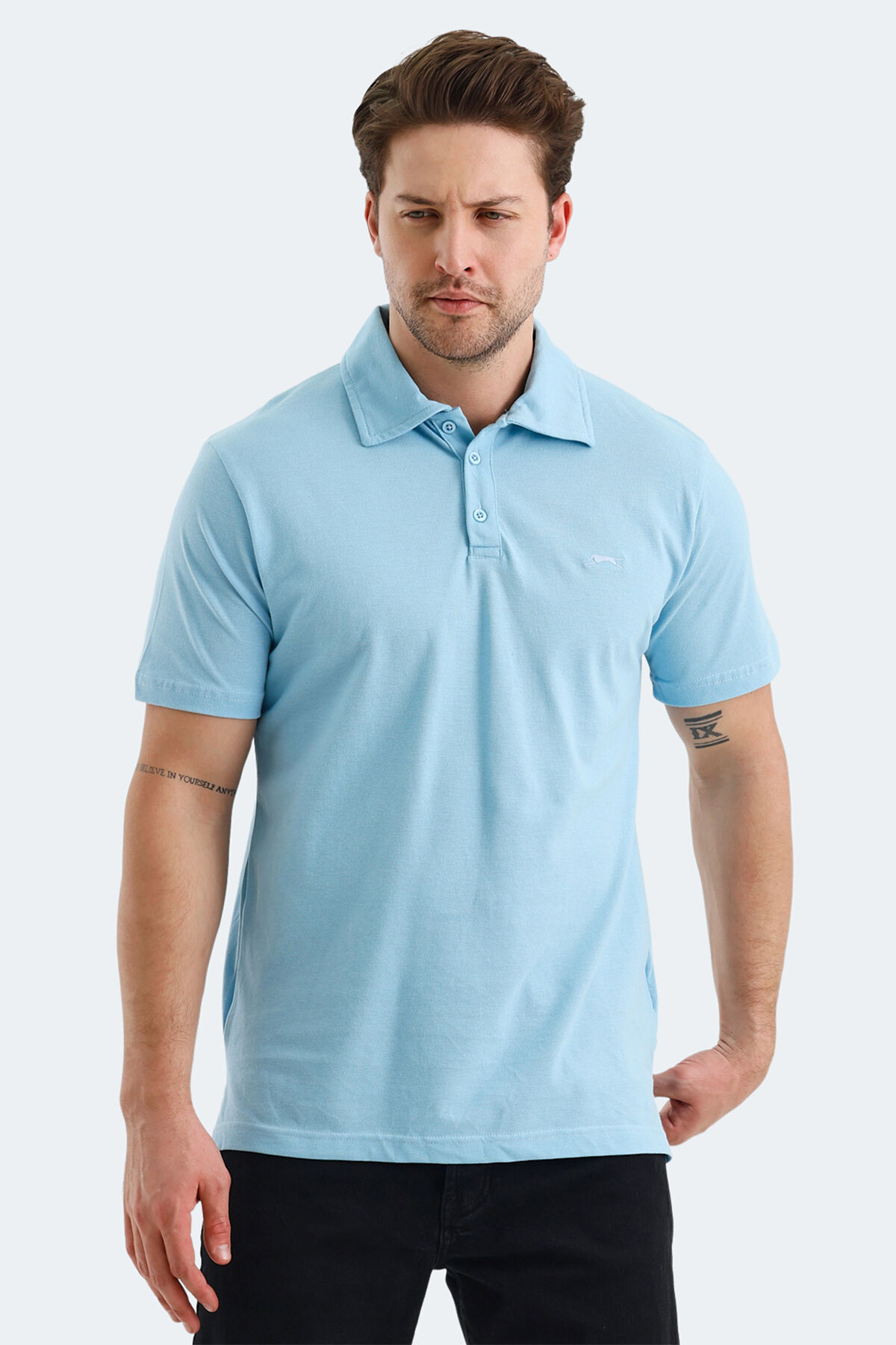 Slazenger KLASSE IN Erkek Polo Yaka Koyu Mavi Tişört