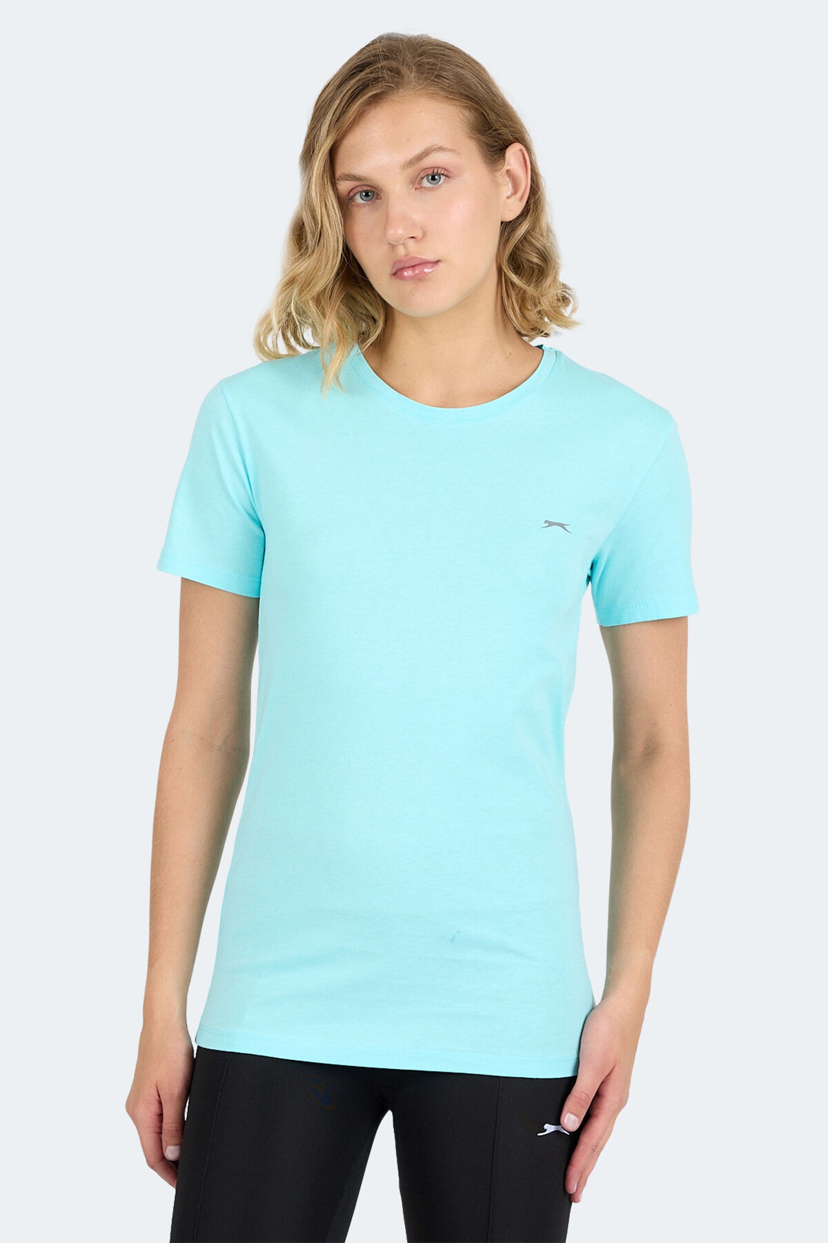Slazenger KORNELI I Kadın Slim Fit Açık Yeşil Tişört