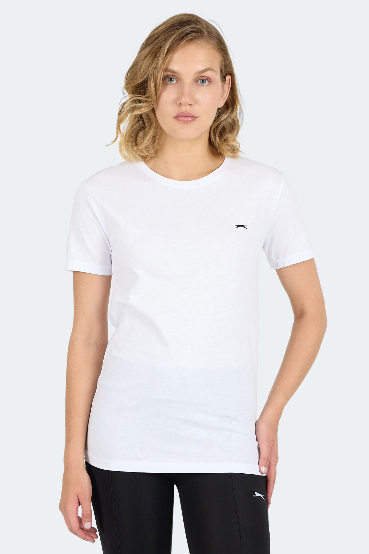 Slazenger KORNELI I Kadın Slim Fit Beyaz Tişört