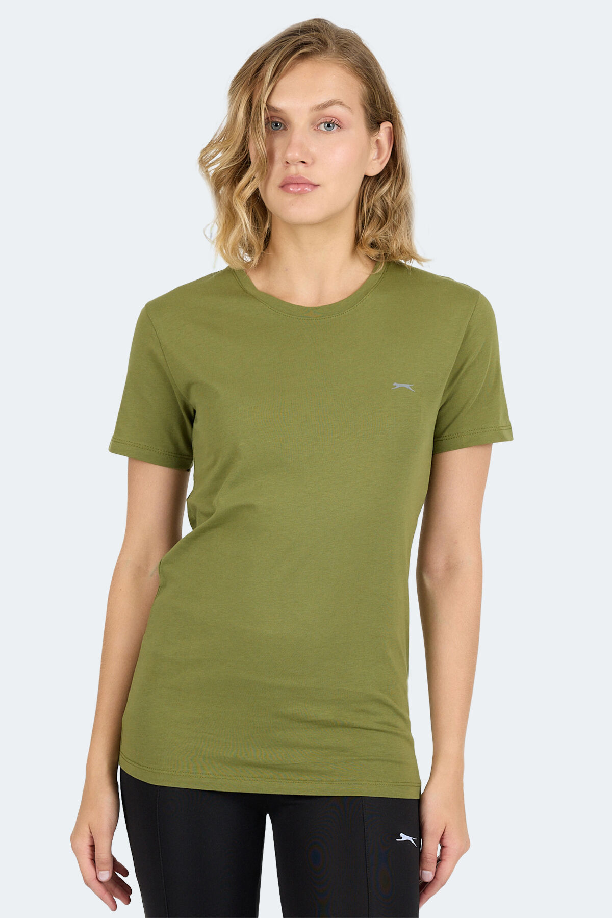Slazenger KORNELI I Kadın Slim Fit Haki Tişört