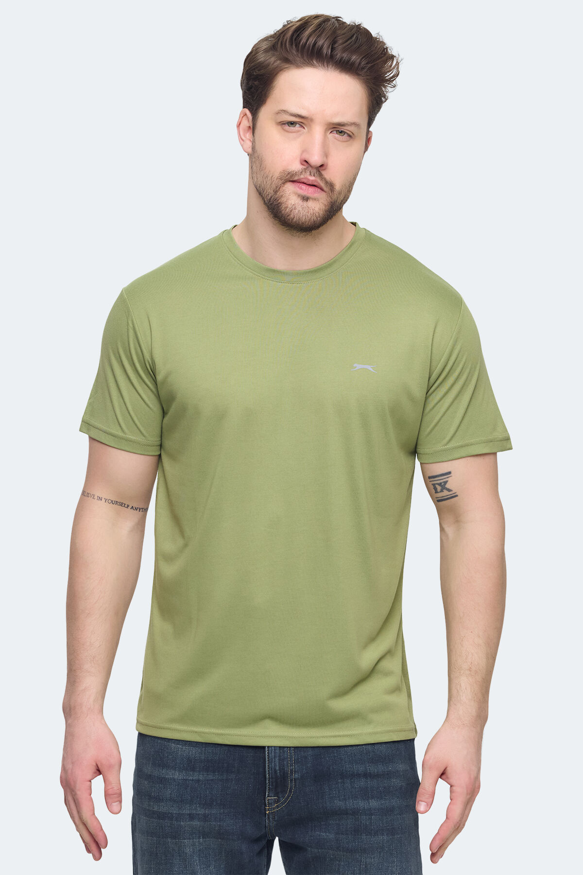 Slazenger KRATER Erkek  Açık Yeşil Tişört