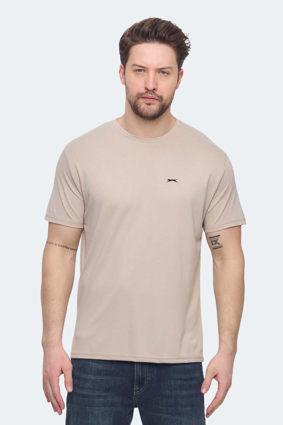 Slazenger KRATER Erkek  Bej Tişört