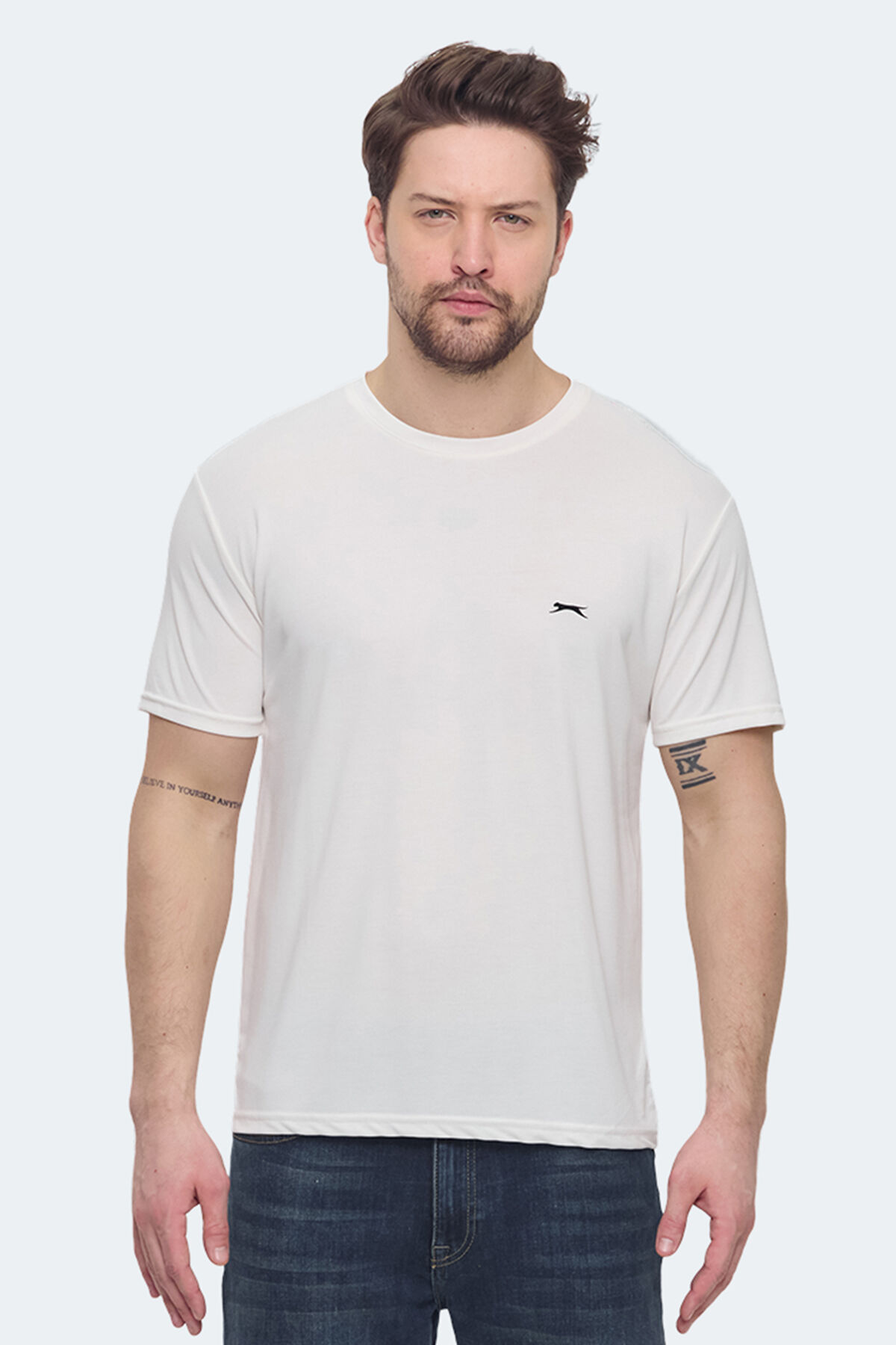Slazenger KRATER Erkek  Ekru Tişört