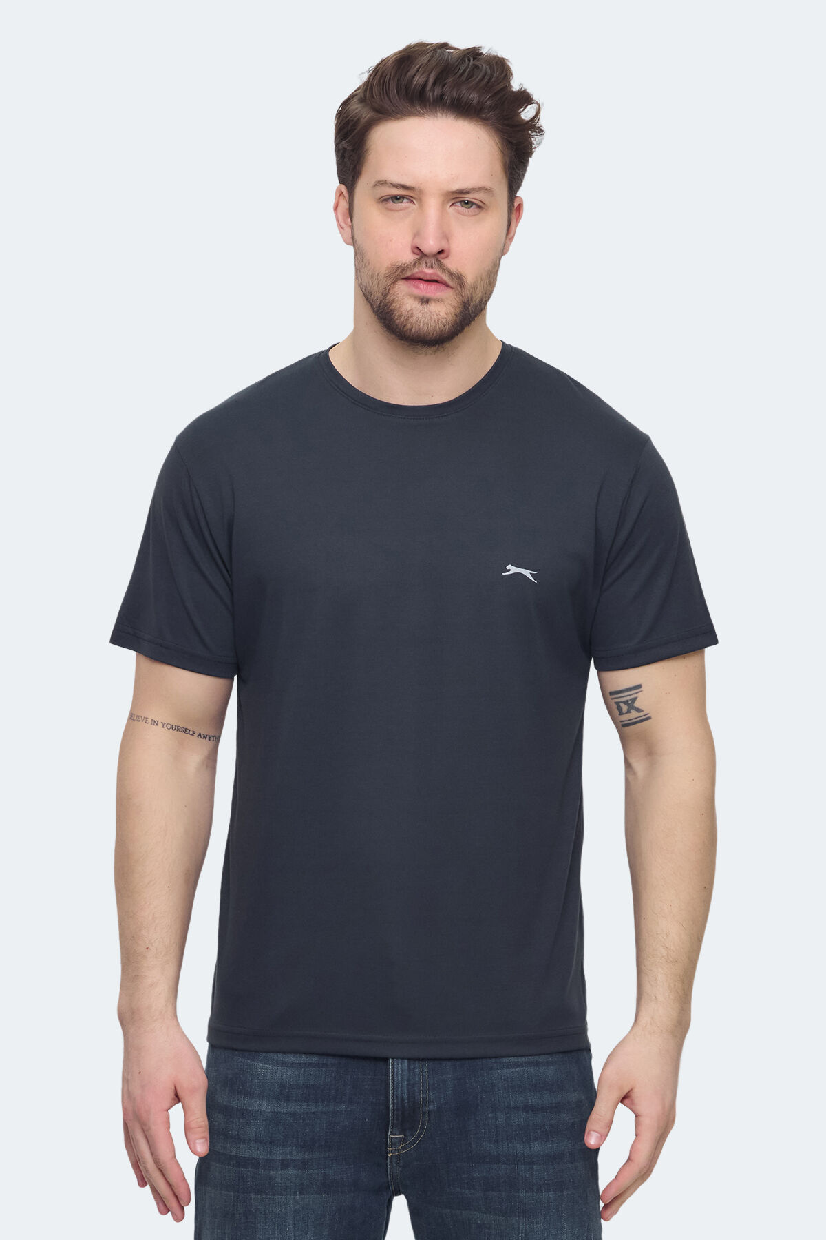 Slazenger KRATER Erkek  Koyu Gri Tişört