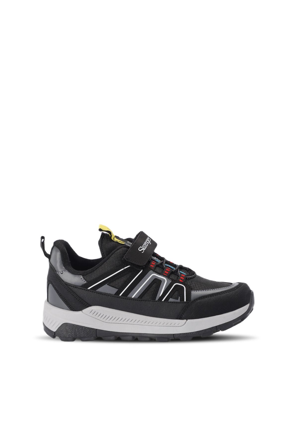 Slazenger KROSS KTN Unisex Çocuk Cırt Cırtlı Siyah / Beyaz Günlük Spor Ayakkabısı