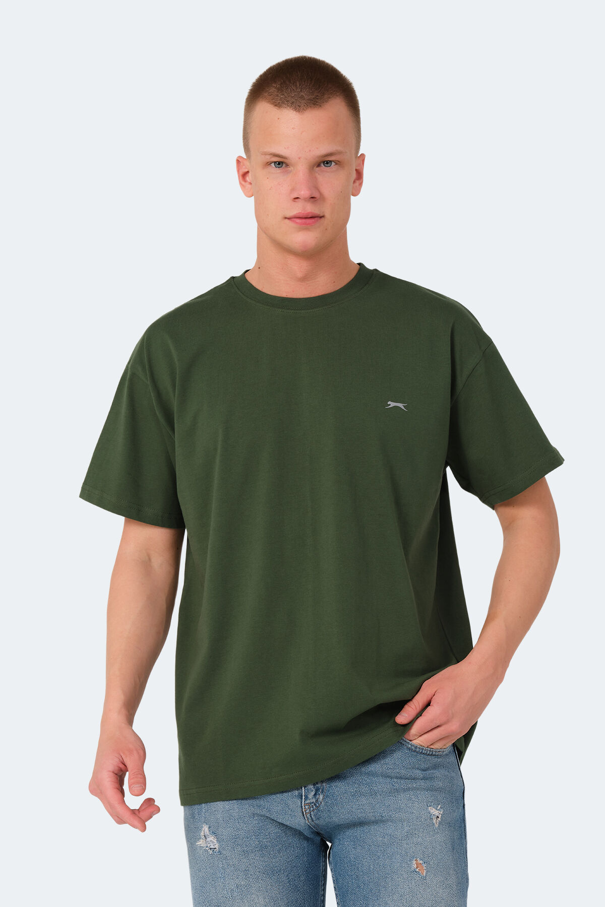 Slazenger KULANA Erkek Oversıze Haki Tişört