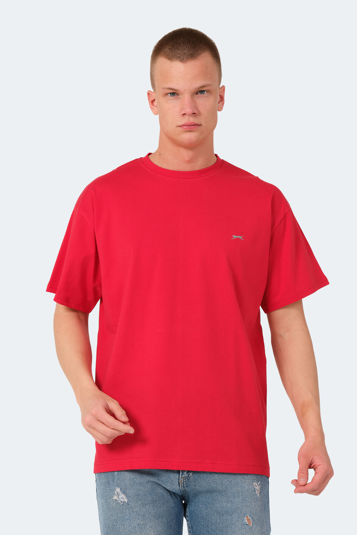 Slazenger KULANA Erkek Oversıze Kırmızı Tişört