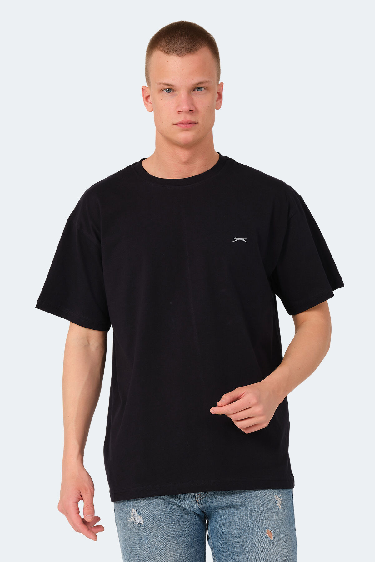 Slazenger KULANA Erkek Oversıze Lacivert Tişört