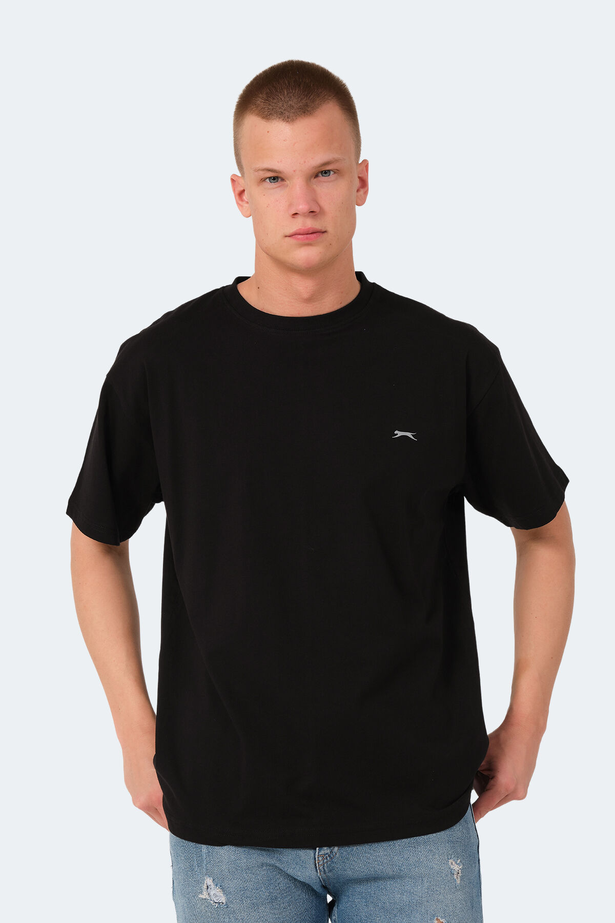 Slazenger KULANA Erkek Oversıze Siyah Tişört