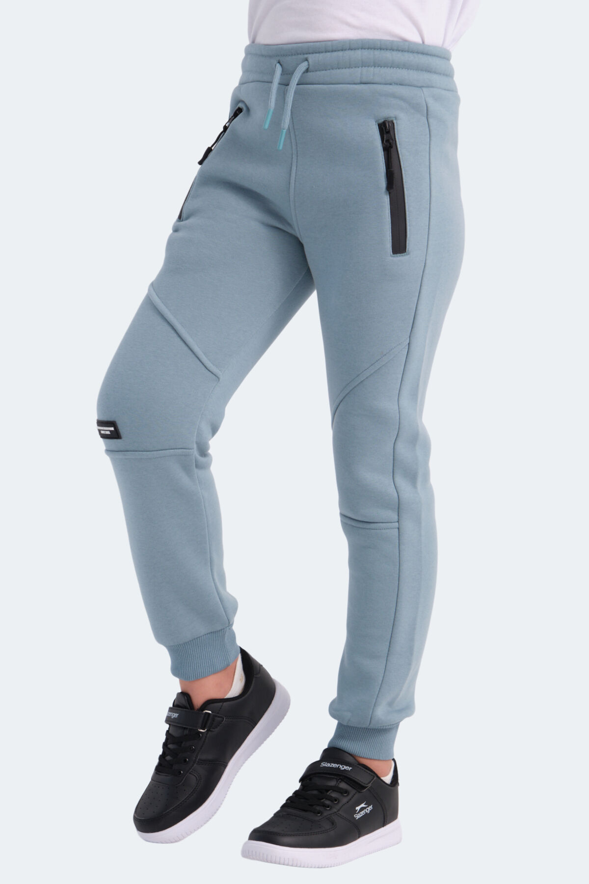 Slazenger LAMYA Unisex Çocuk Fermuar Cepli Mavi Eşofman Altı
