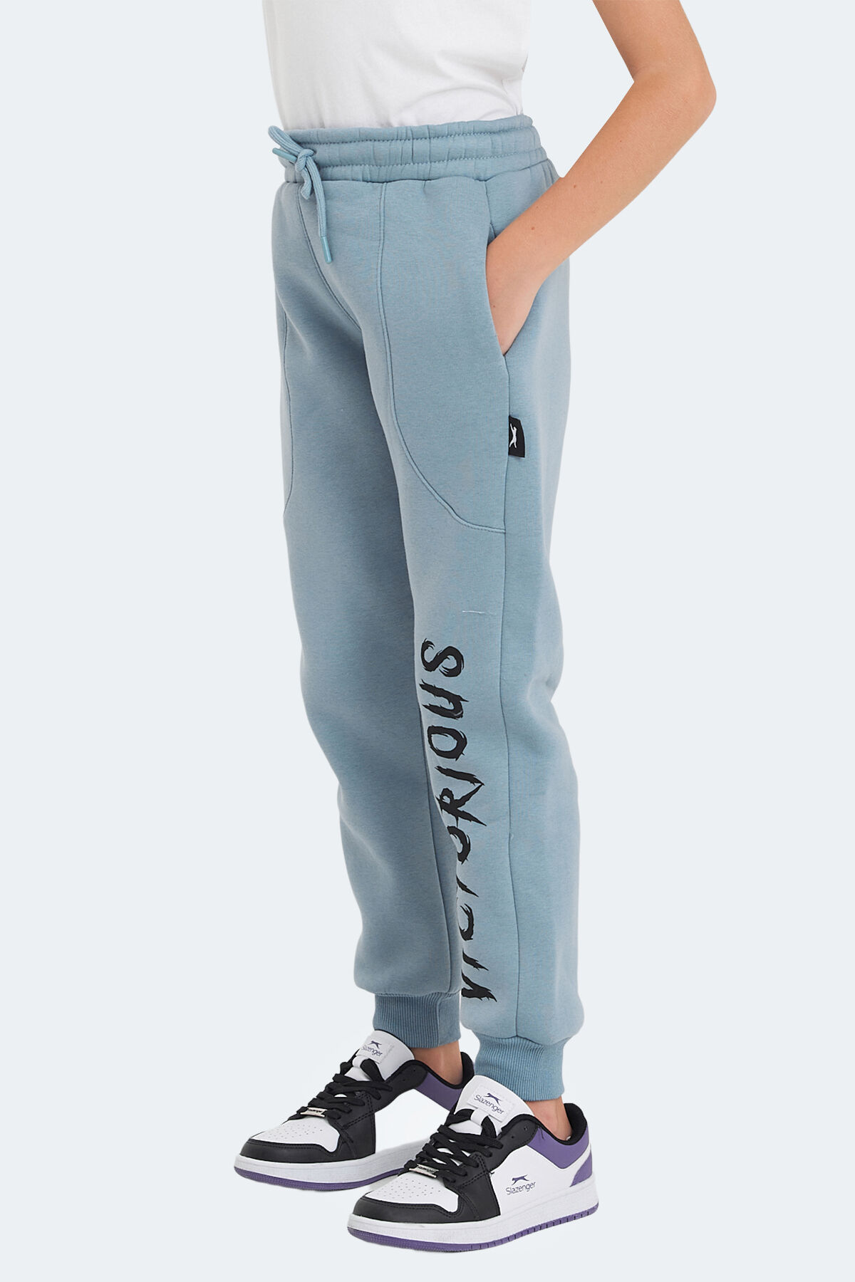 Slazenger LANEY Unisex Çocuk Cepli Mavi Eşofman Altı
