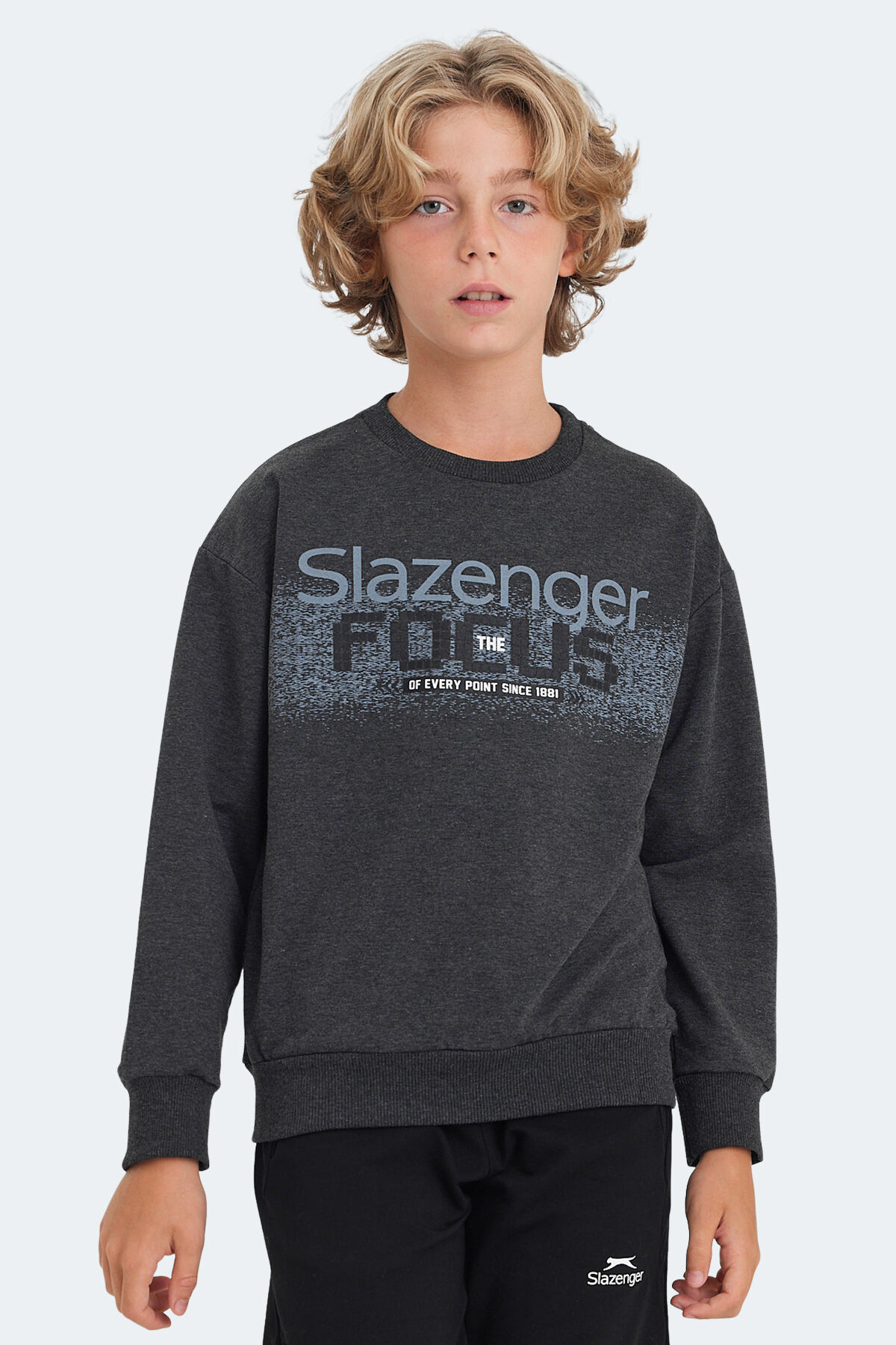 Slazenger LAST Unisex Çocuk  Koyu Gri Sweatshırt