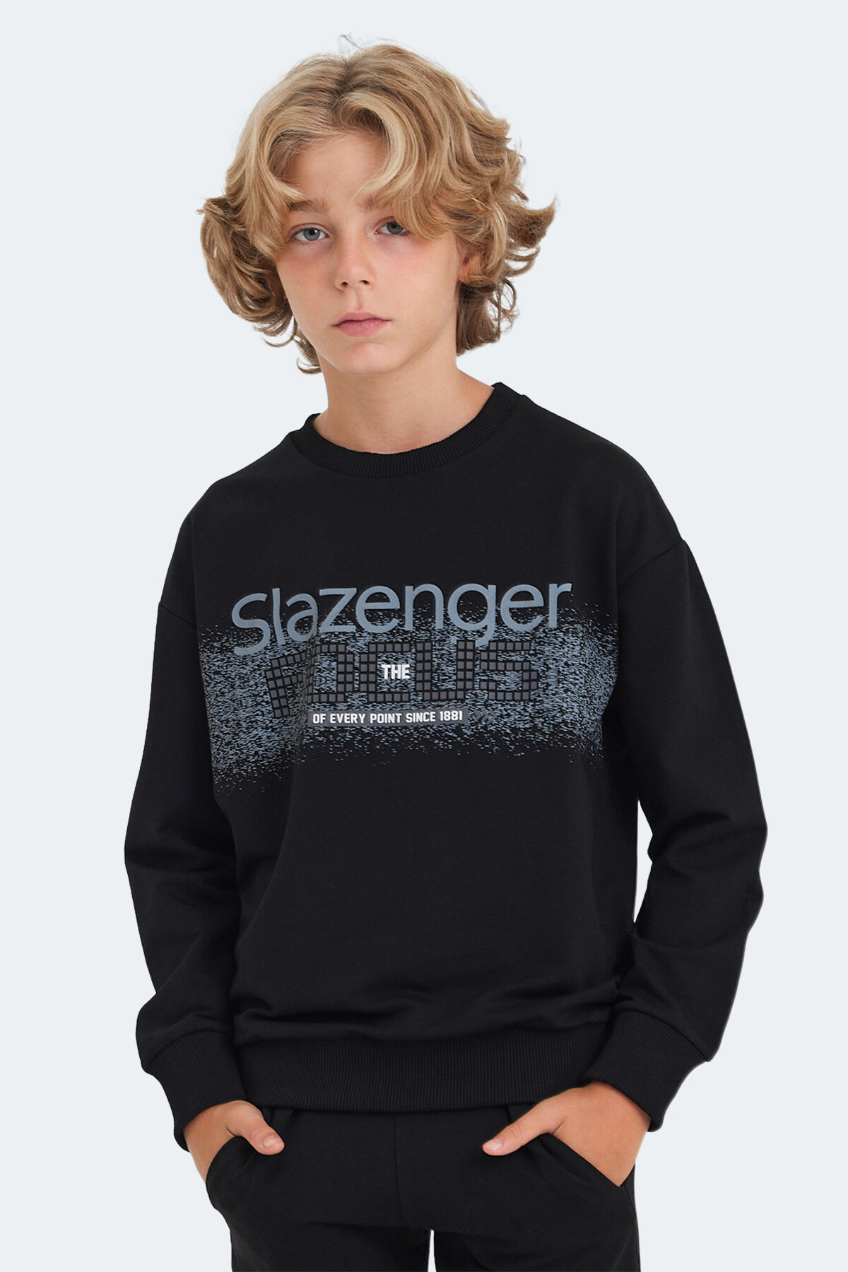 Slazenger LAST Unisex Çocuk  Siyah Sweatshırt