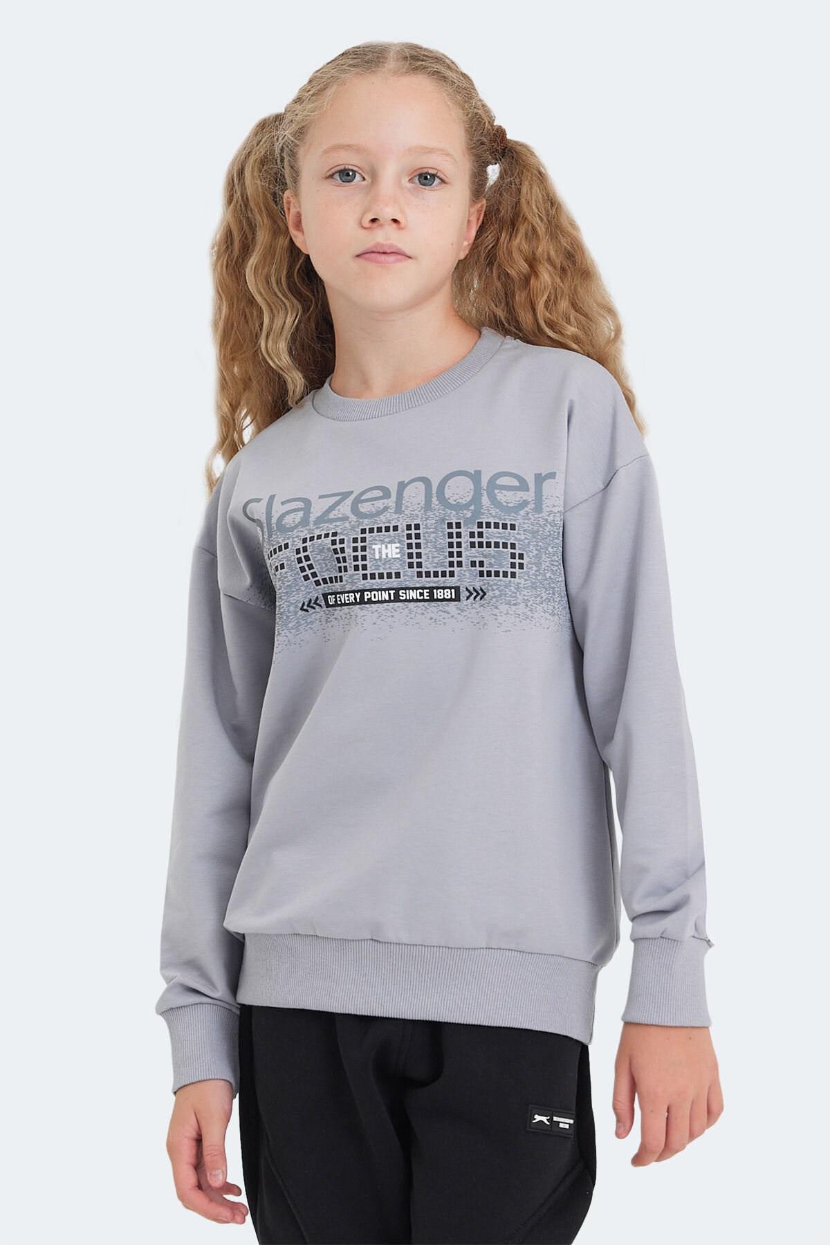 Slazenger LAST Unisex Çocuk  Taş Gri Sweatshırt