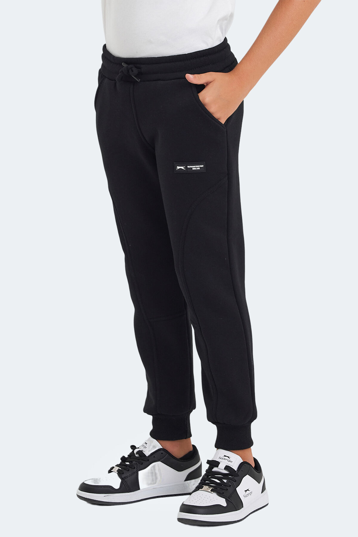 Slazenger LAVRA Unisex Çocuk Cepli Siyah Eşofman Altı