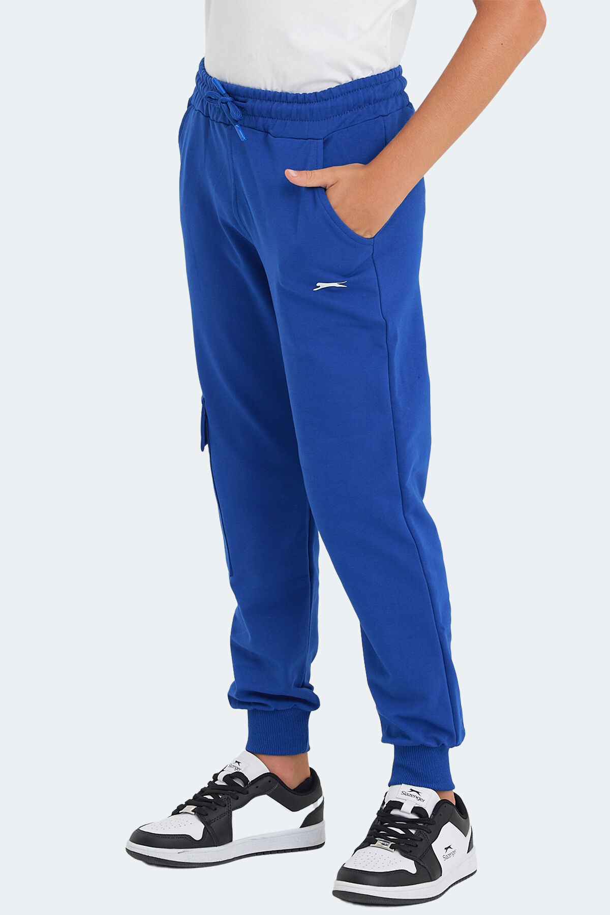 Slazenger LIVE IN Unisex Çocuk Cepli Saks Mavi Eşofman Altı
