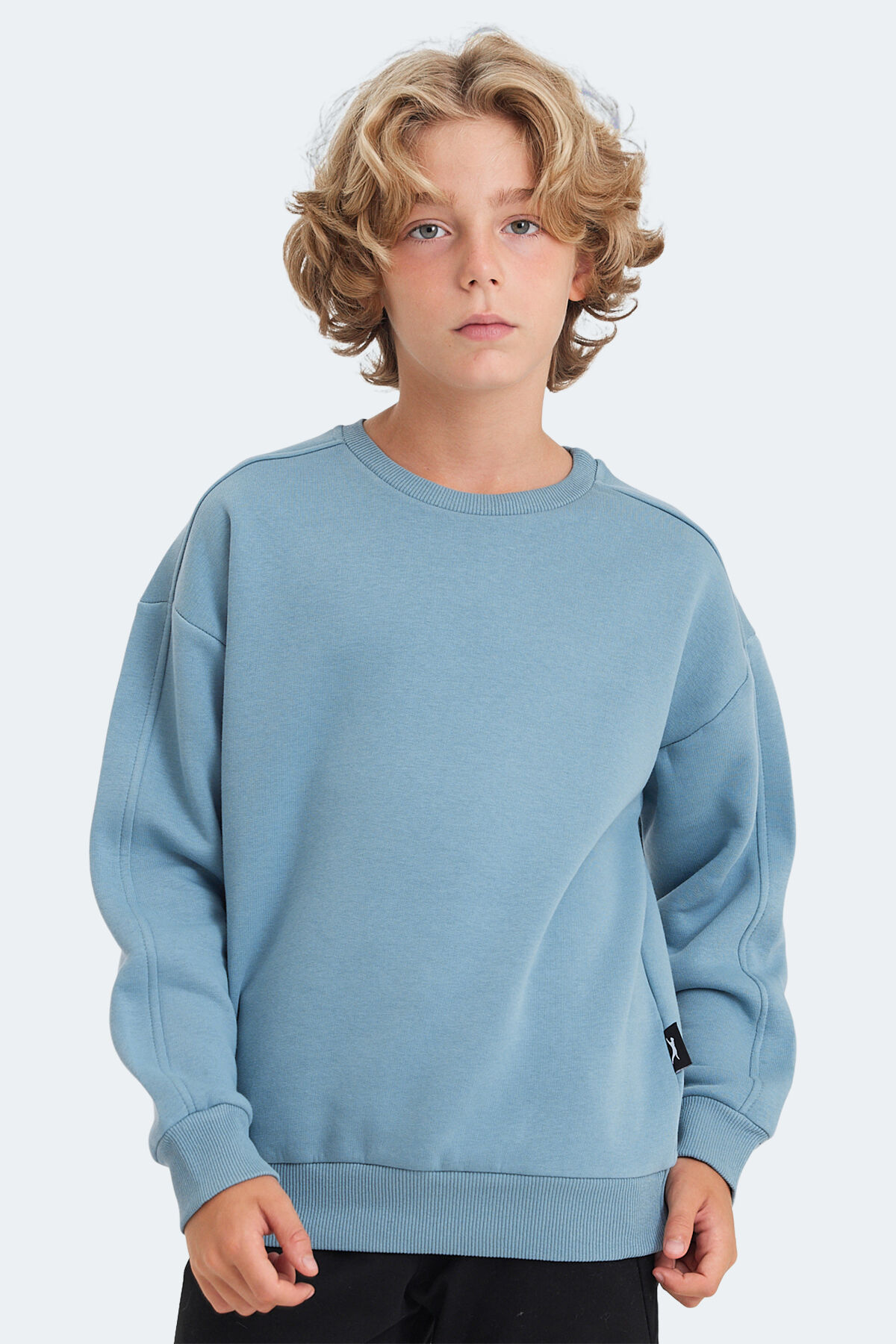 Slazenger LOGAN Unisex Çocuk  Mavi Sweatshırt