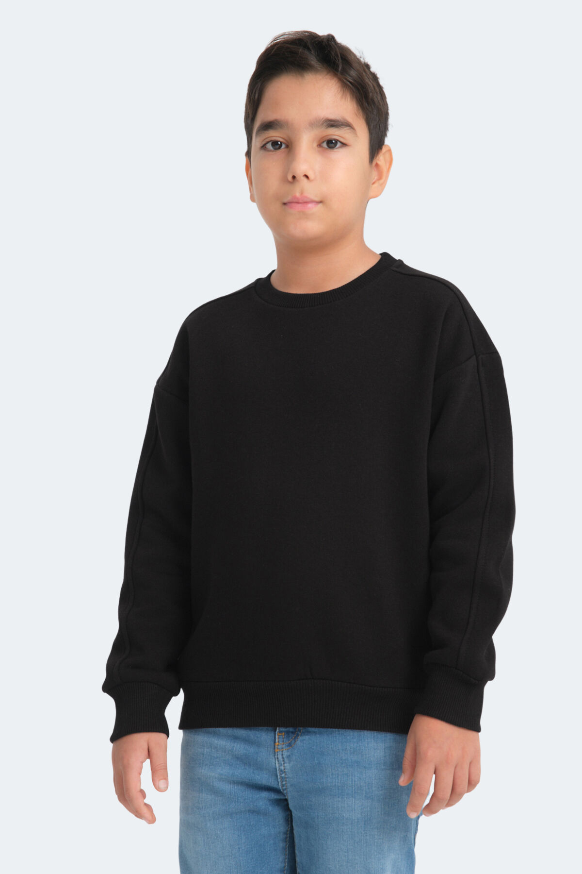 Slazenger LOGAN Unisex Çocuk  Siyah Sweatshırt