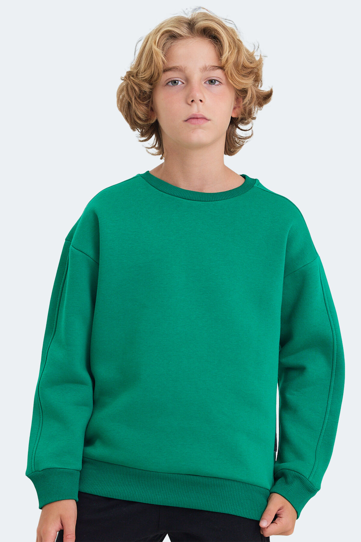 Slazenger LOGAN Unisex Çocuk  Yeşil Sweatshırt
